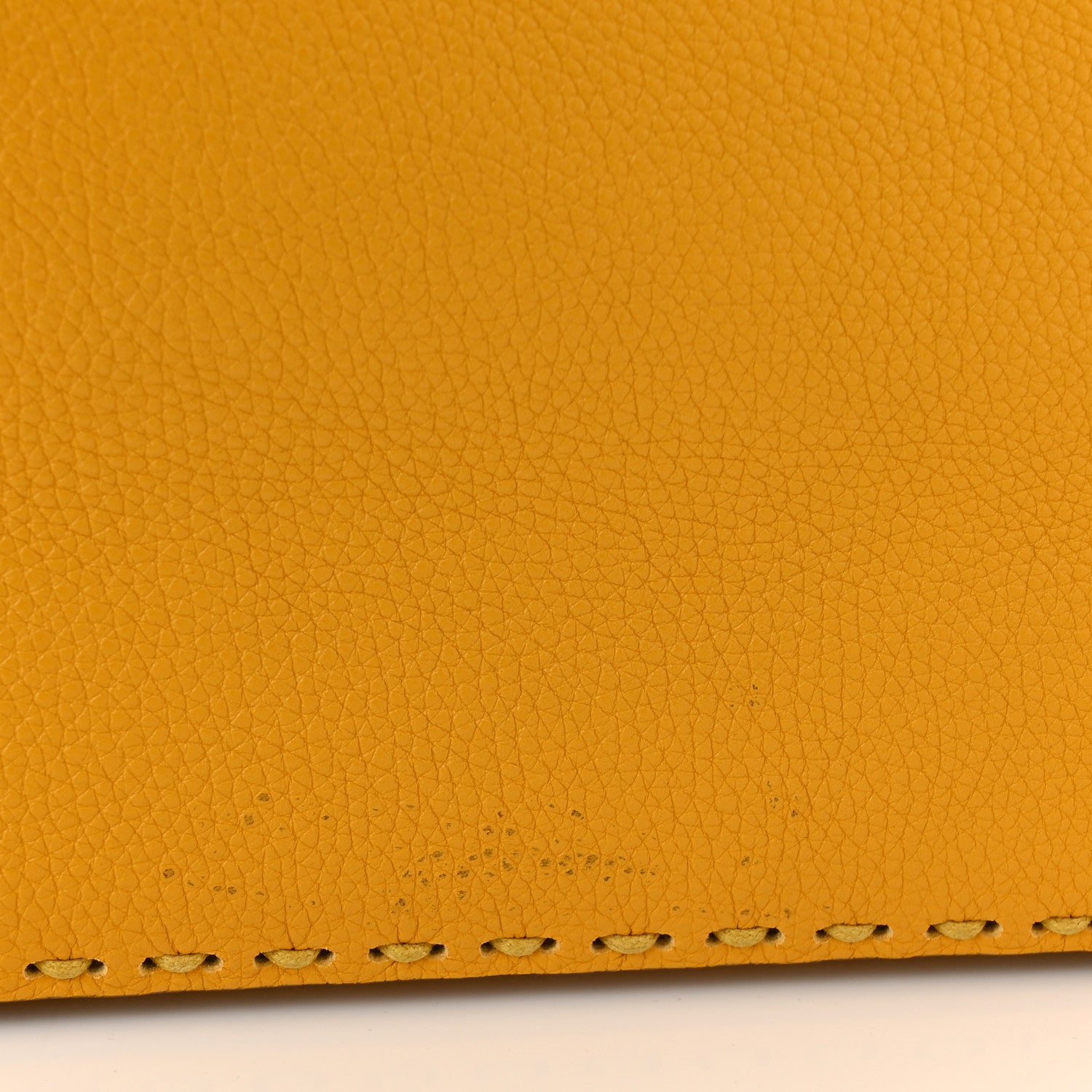 Fendi Cuoio Romano Vitello Cover Sellerissima Monochrome Mini Peekaboo I SEE U Satchel Sunflower 8 of 10