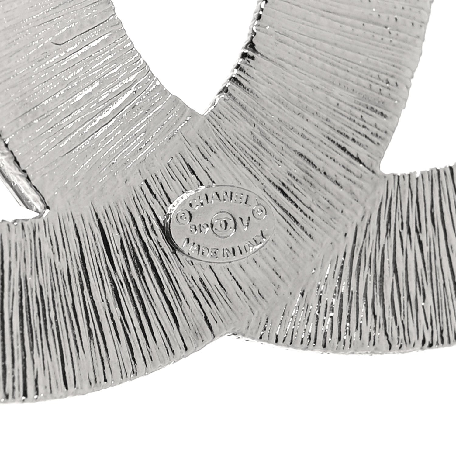 Chanel Baguette Crystal CC Brooch Silver 3 of 3