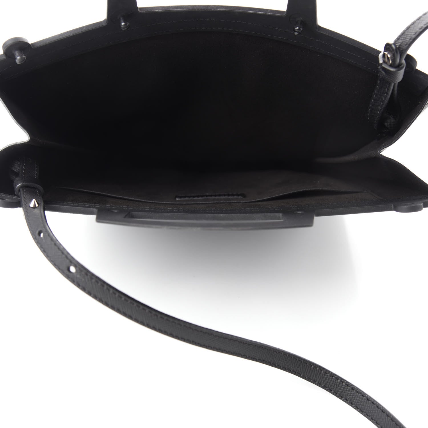 Givenchy Textured Coated Canvas Logo Print Medium Rave Tote Black 5 of 9