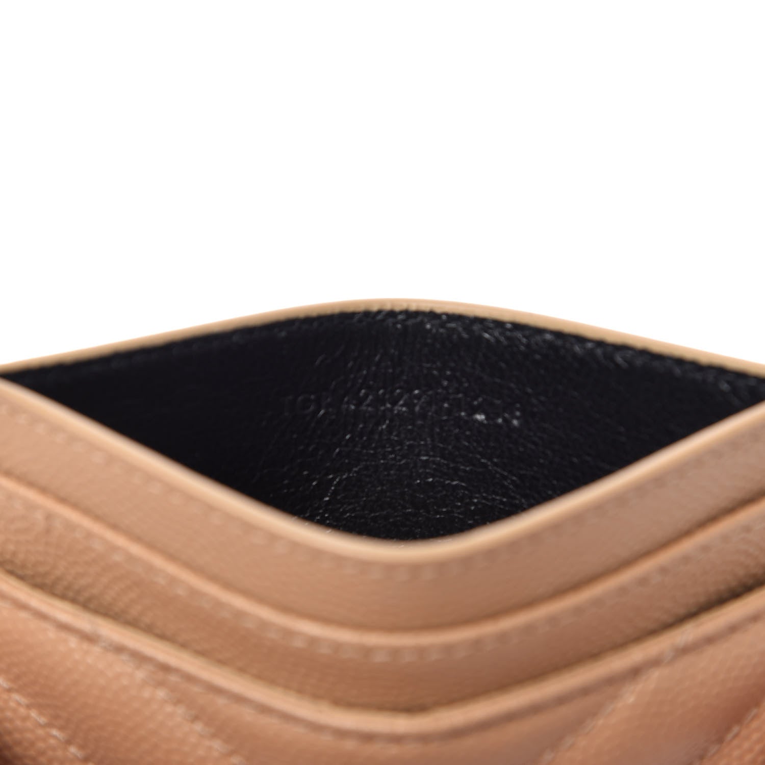 Saint Laurent Grain De Poudre Matelasse Chevron Monogram Credit Card Case Cork 7 of 8