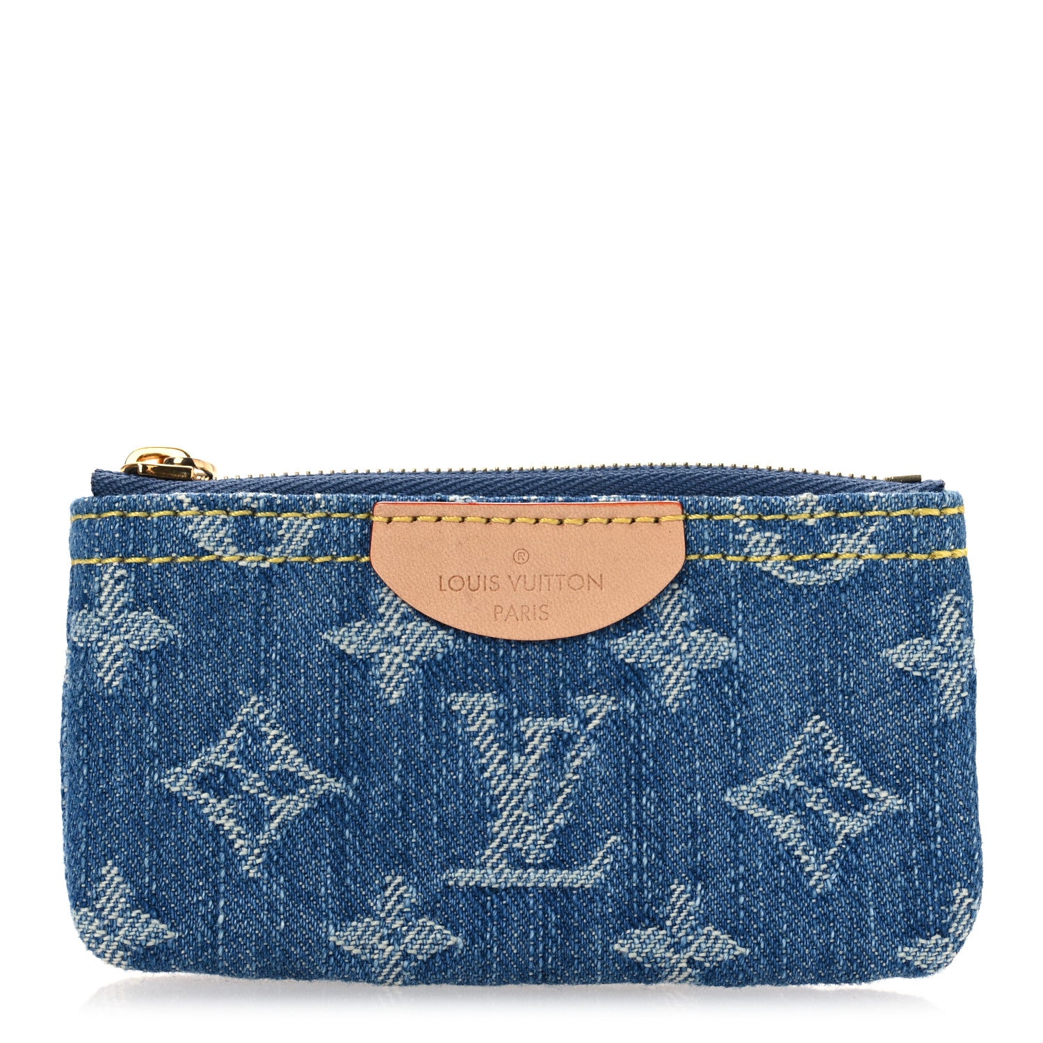 Louis Vuitton Monogram Denim Key Pouch Denim Blue 1793135