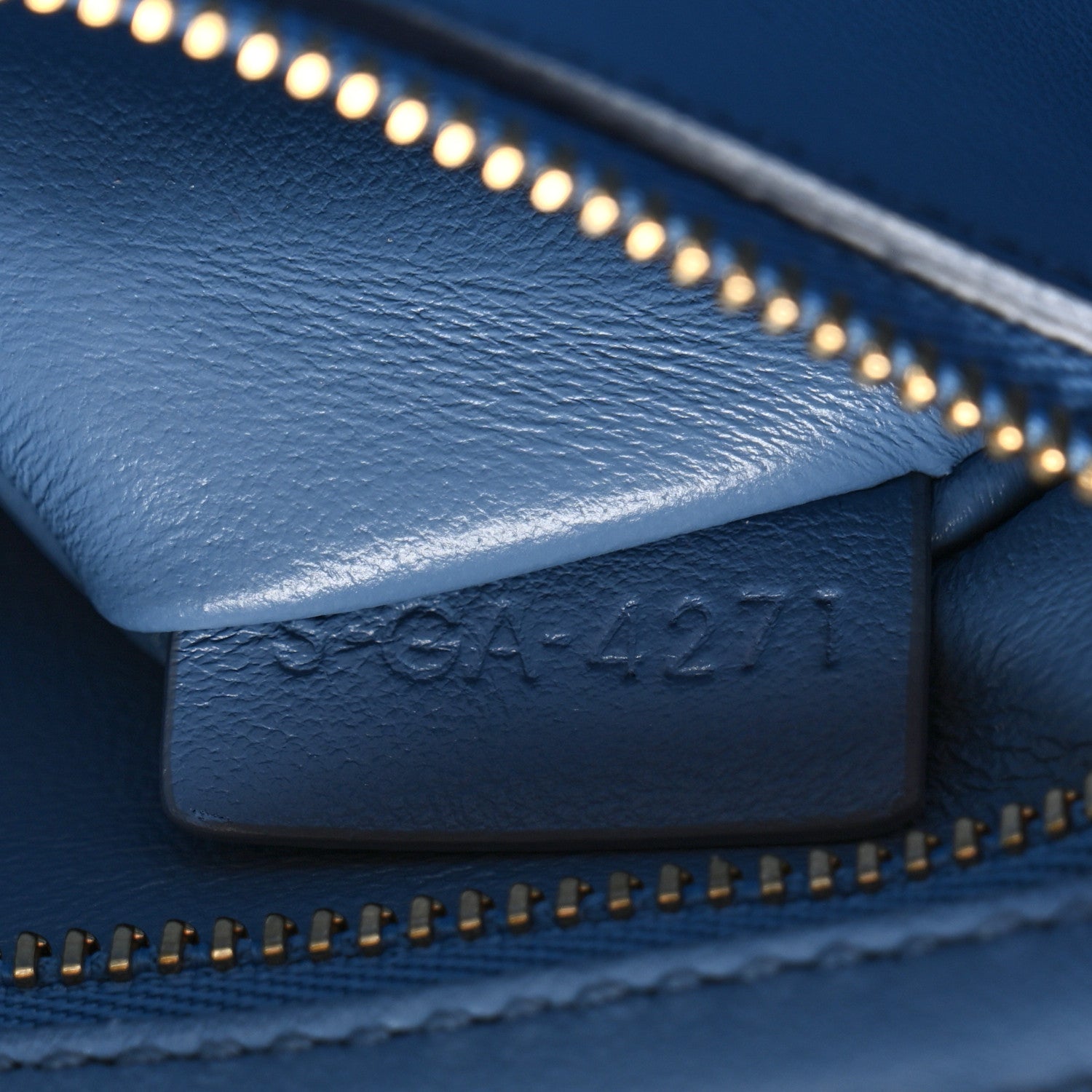 Celine Shiny Calfskin Teen Triomphe Azure 9 of 13