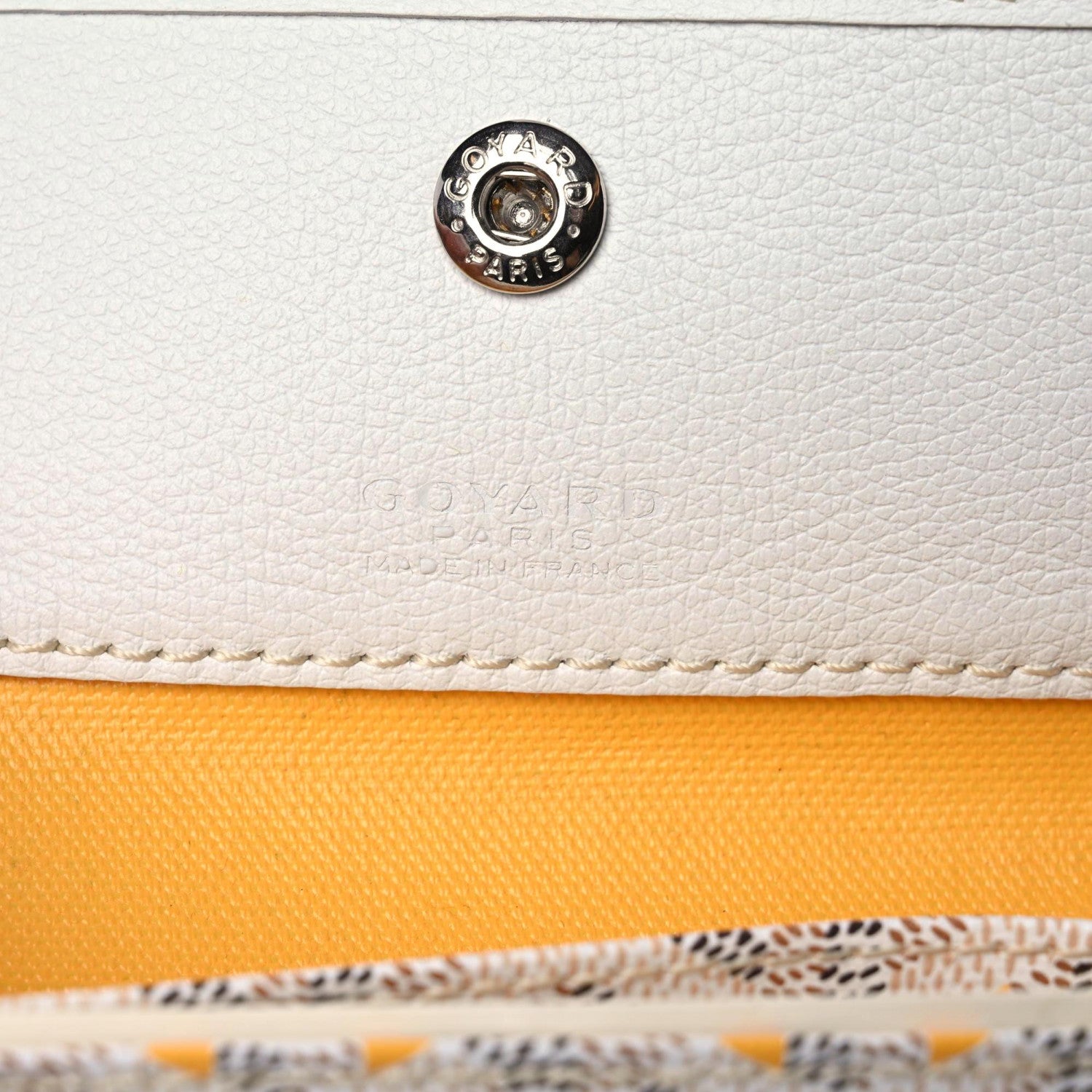 Goyard Goyardine Saint Louis Claire Voie GM White Yellow 8 of 8