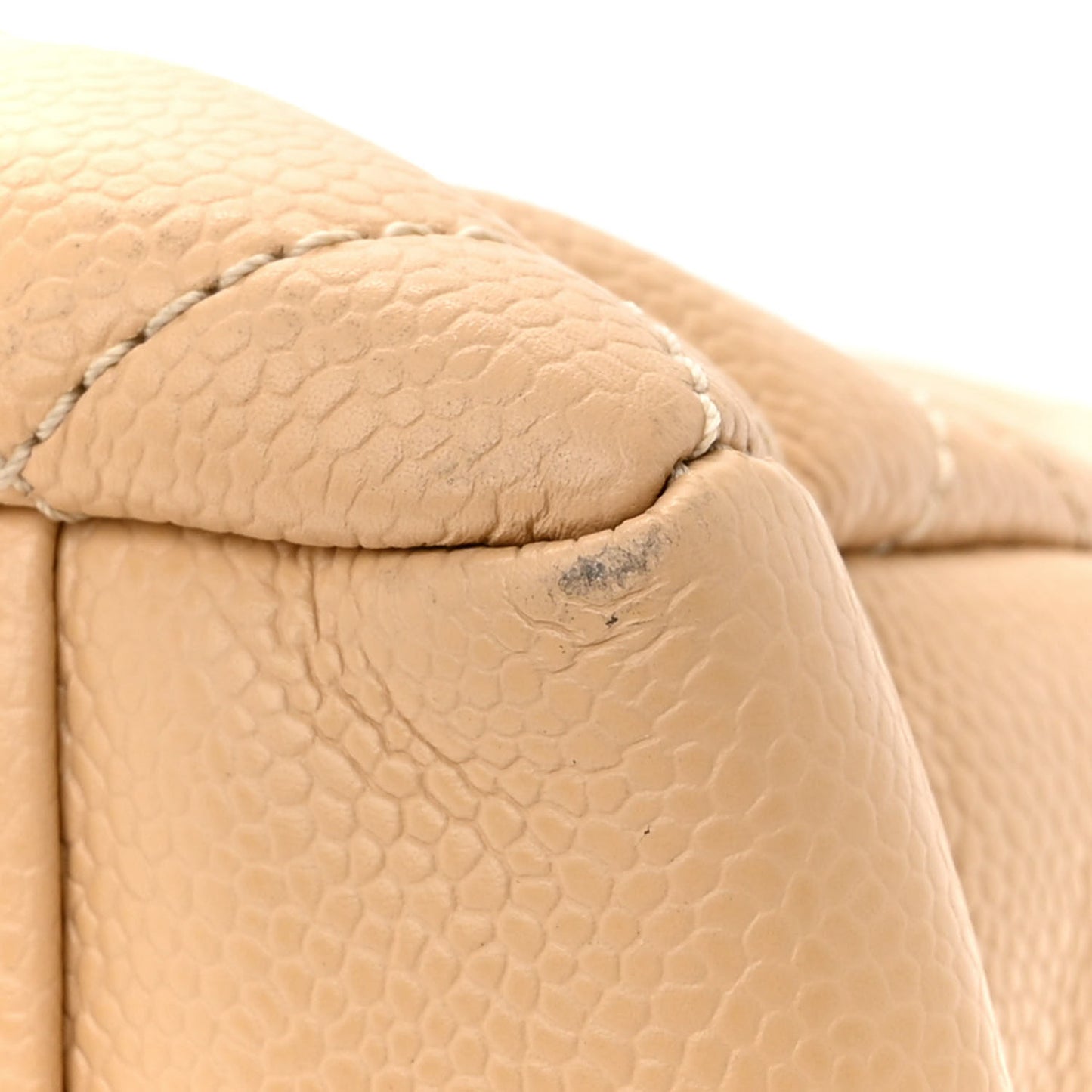 Caviar Quilted Grand Shopping Tote GST Beige Clair