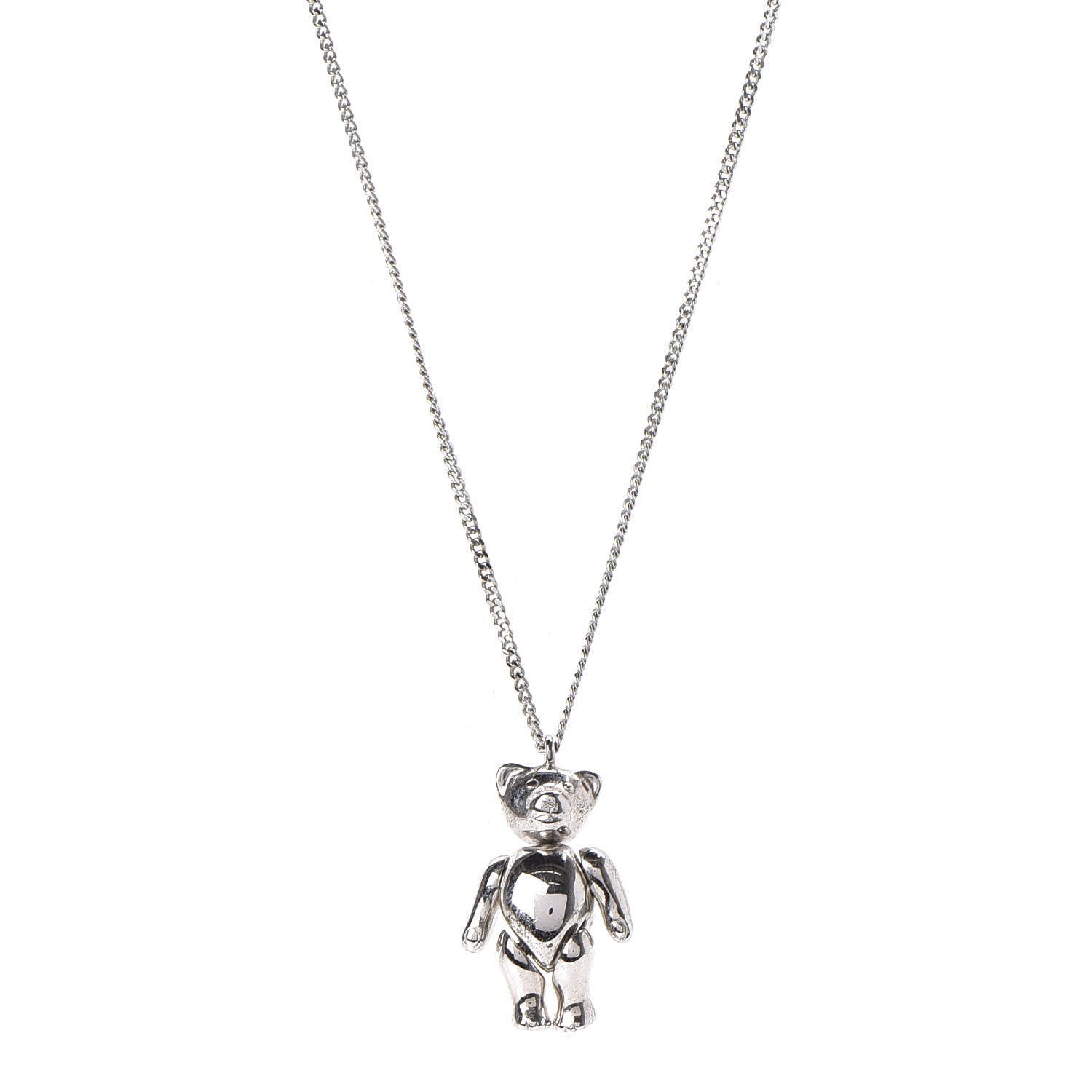 Christian Dior Teddy Bear Necklace Silver 638877 – FASHIONPHILE