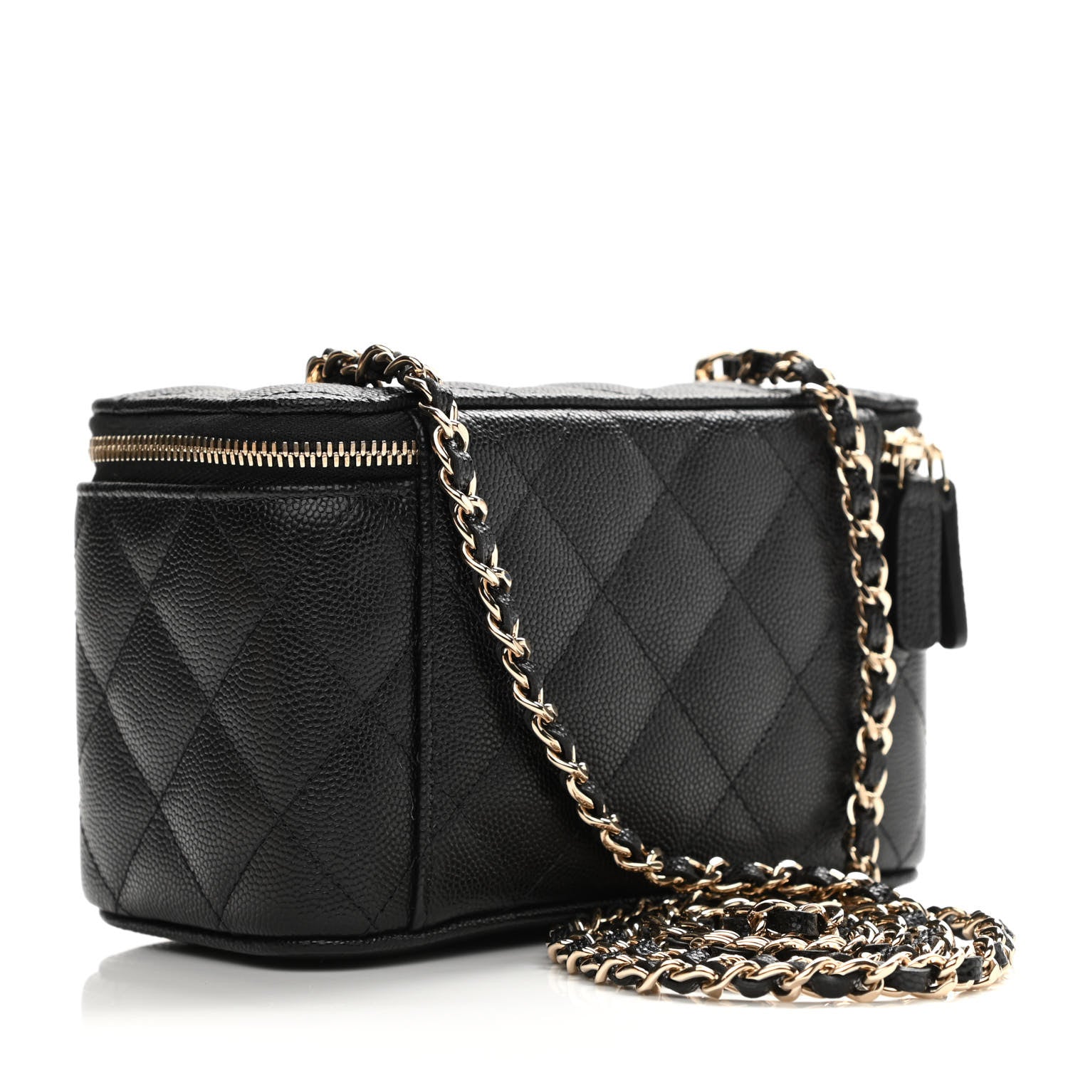 Chanel Caviar Quilted Small Vanity Case With Chain Black 5 of 21