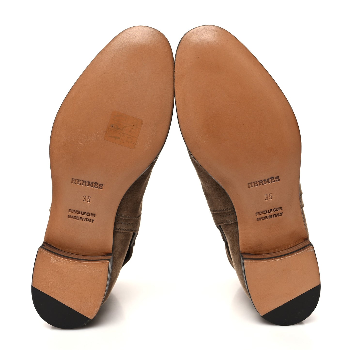 Suede Calfskin Neo Ankle Boots 35 Etoupe