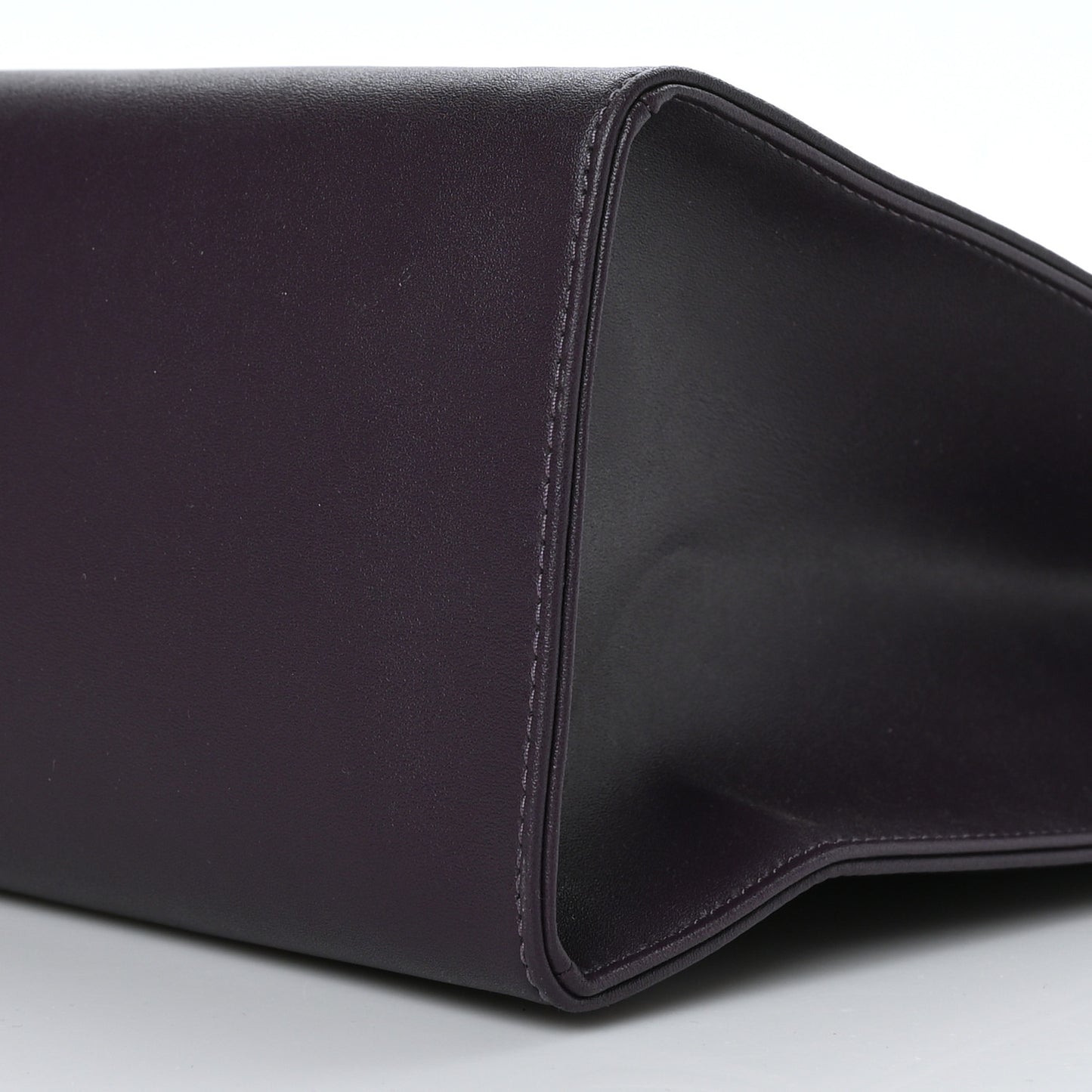 Vegan Leather Medium Shopping Bag Eggplant