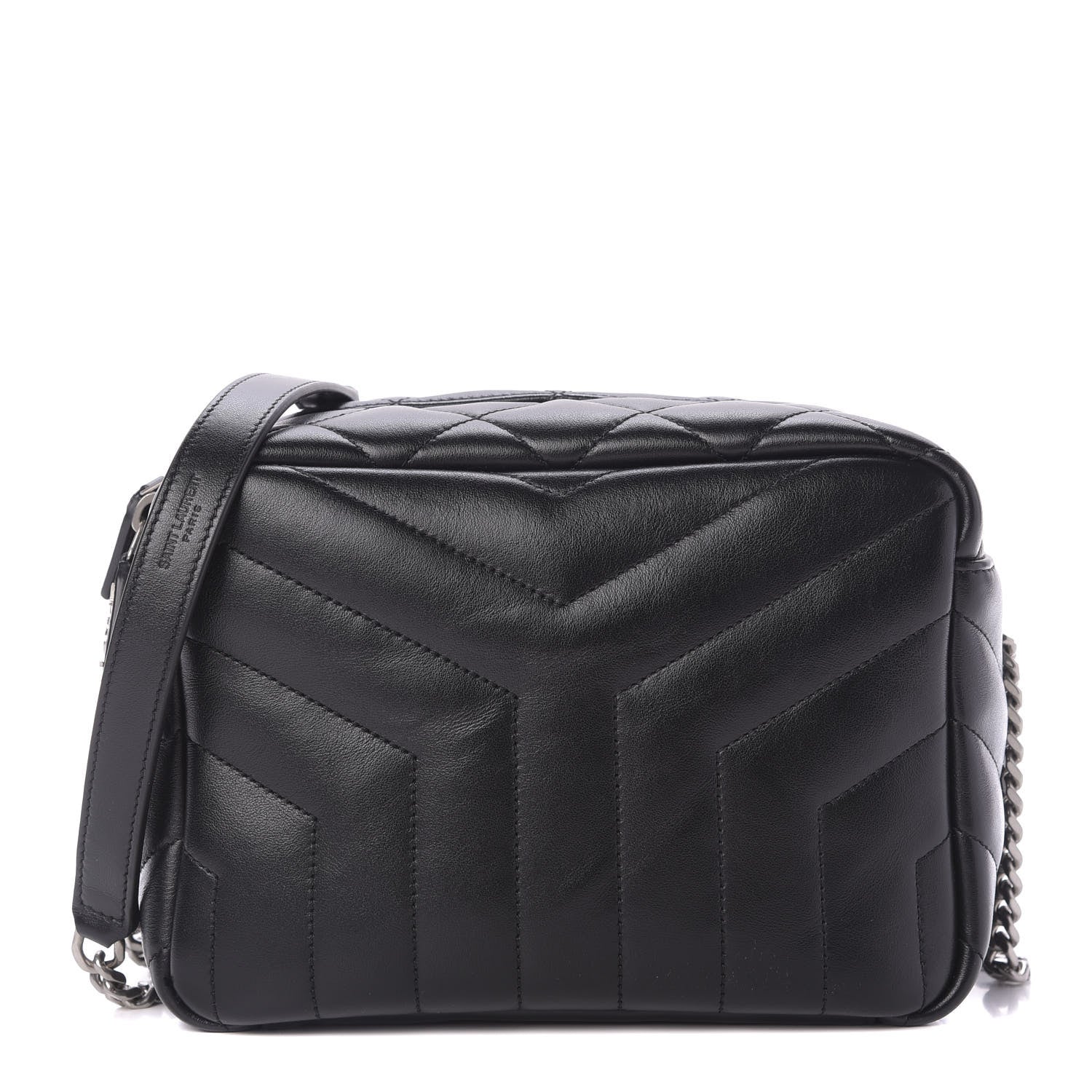 Saint Laurent Calfskin Y Quilted Monogram Small Loulou Bowling Bag Black 1 of 9