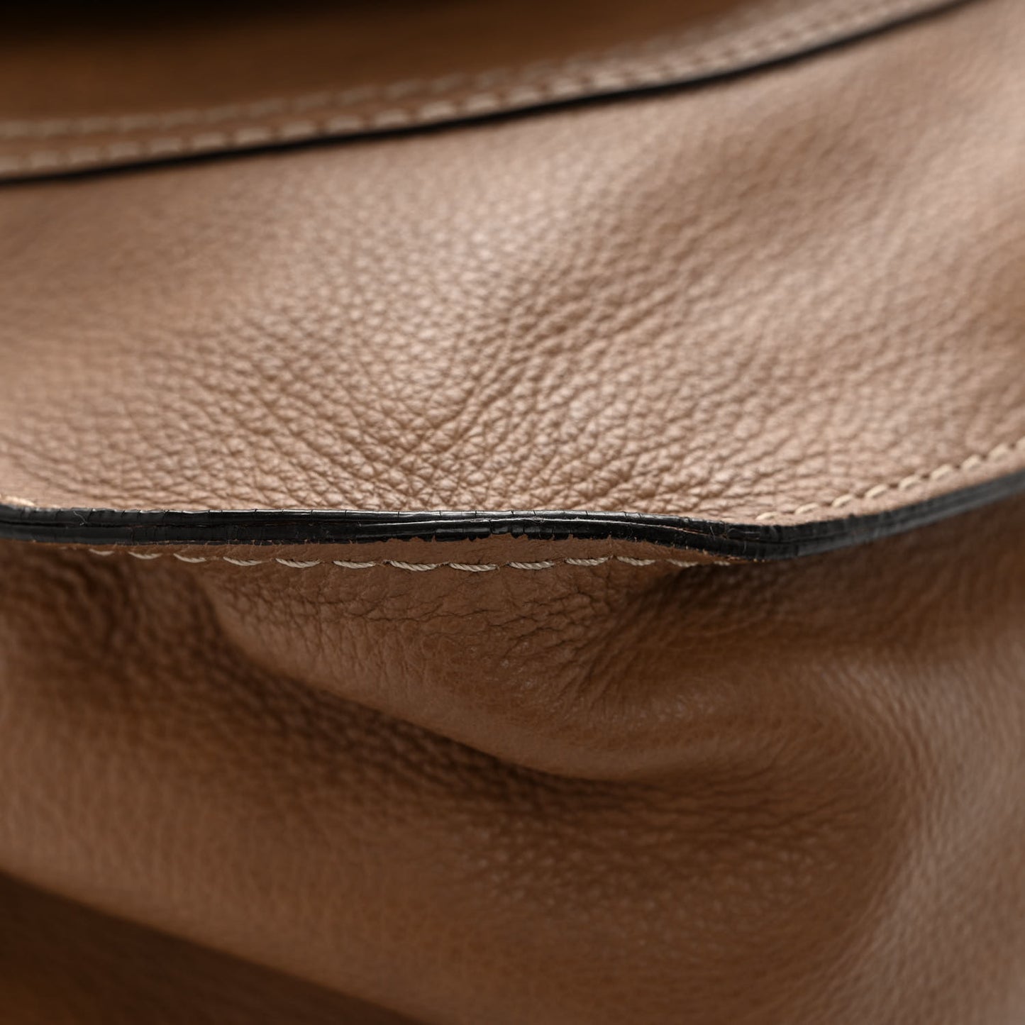 Calfskin Large Marcie Satchel Nut