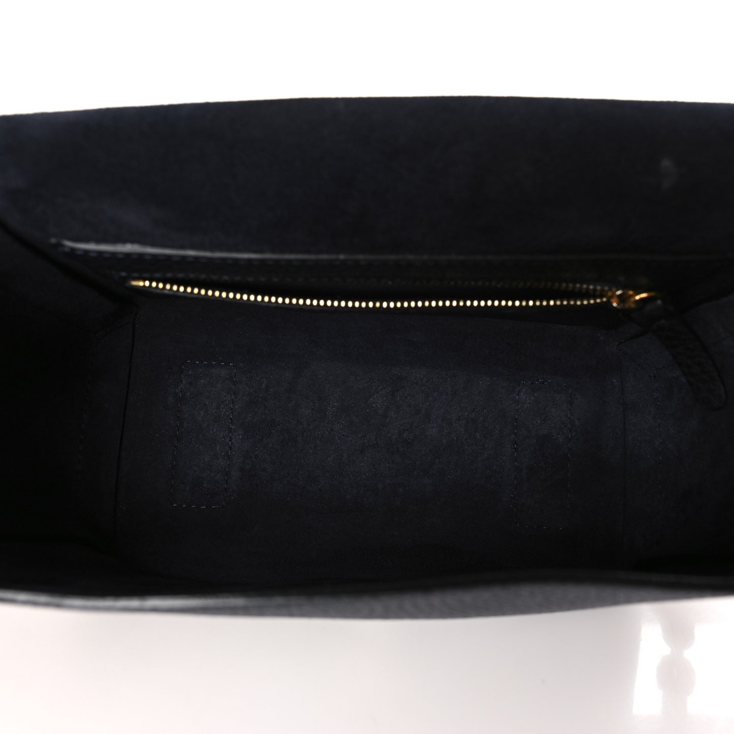 Grained Calfskin Box Messenger Bag Navy