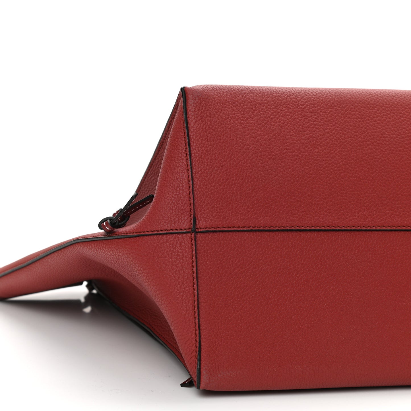 Soft Grained Calfskin Medium Cushion Tote Merlot