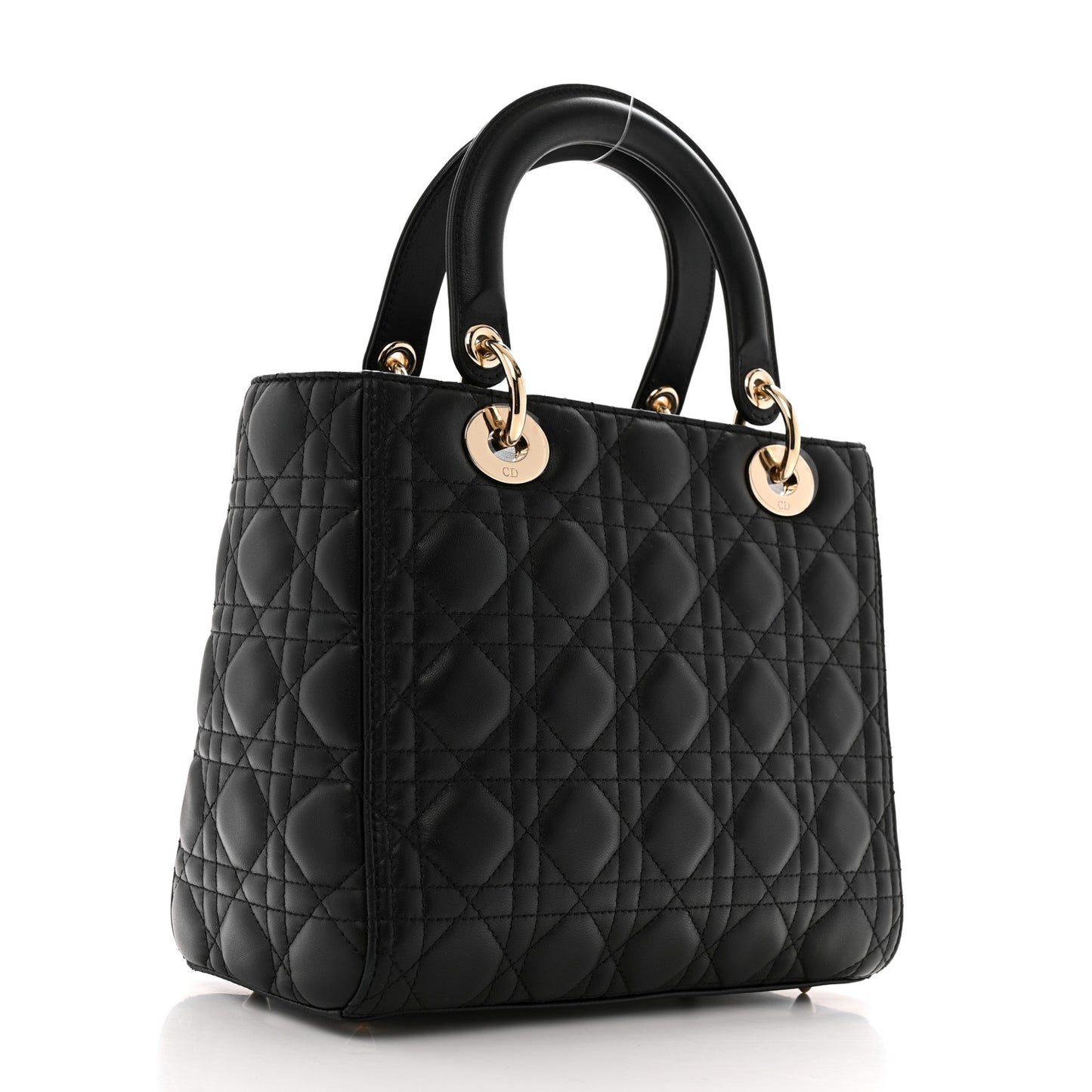 Lambskin Cannage Medium Lady Dior Black