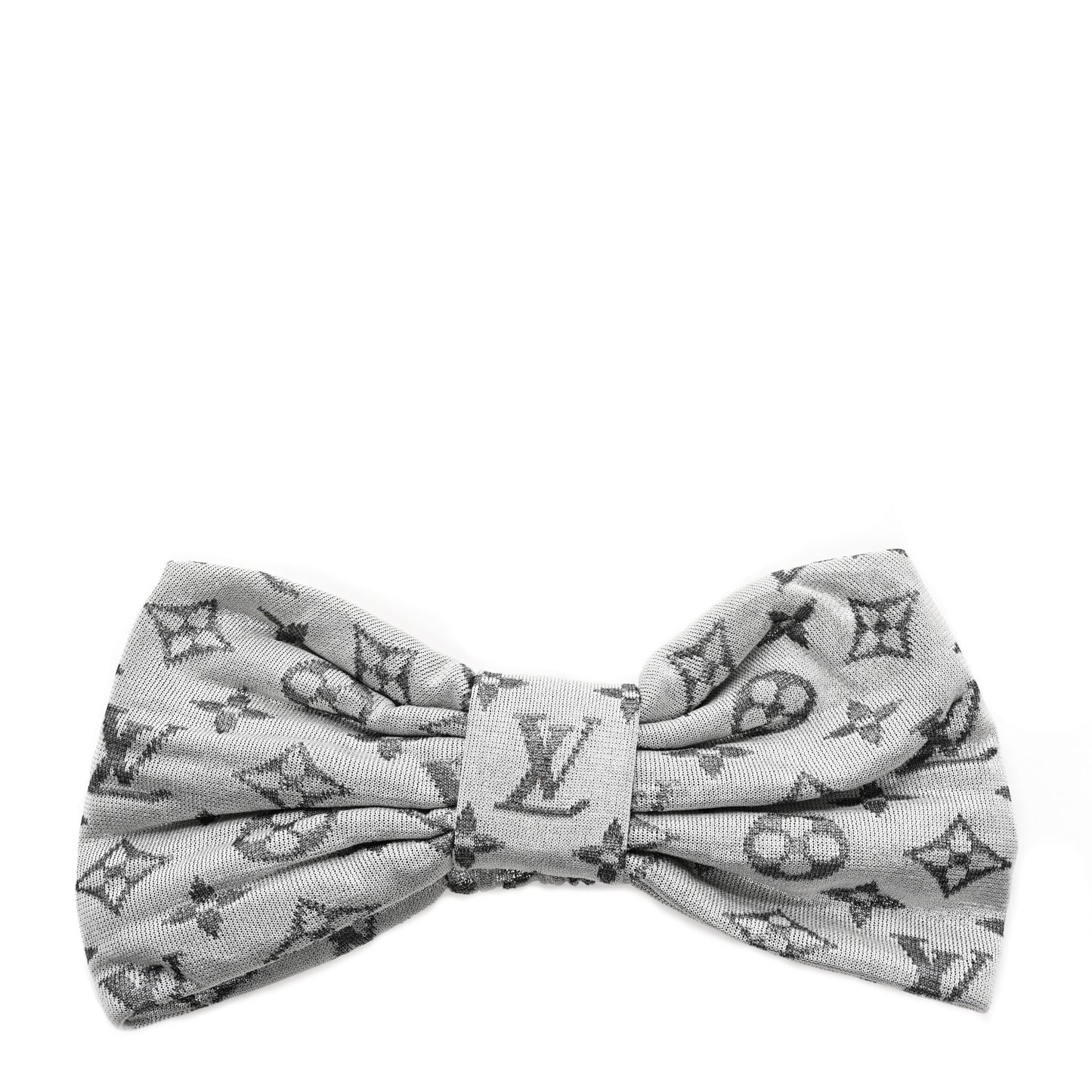 Silk Monogram LV Pool Party Turban Headband Argent