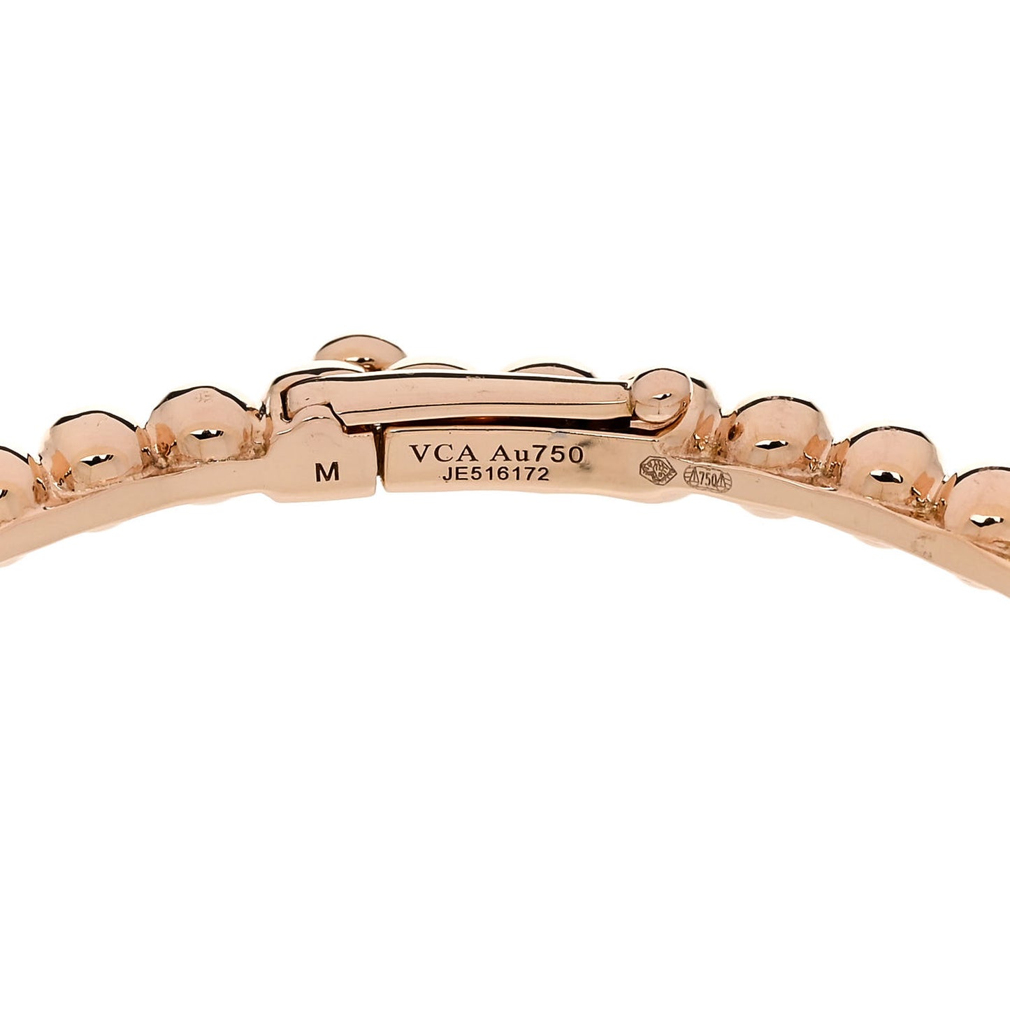 18K Rose Gold Perlee Pearls of Gold Bracelet M