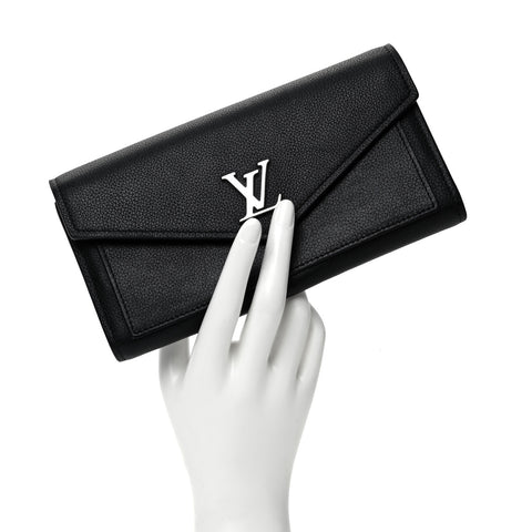 Soft Calfskin My Lockme Wallet Black