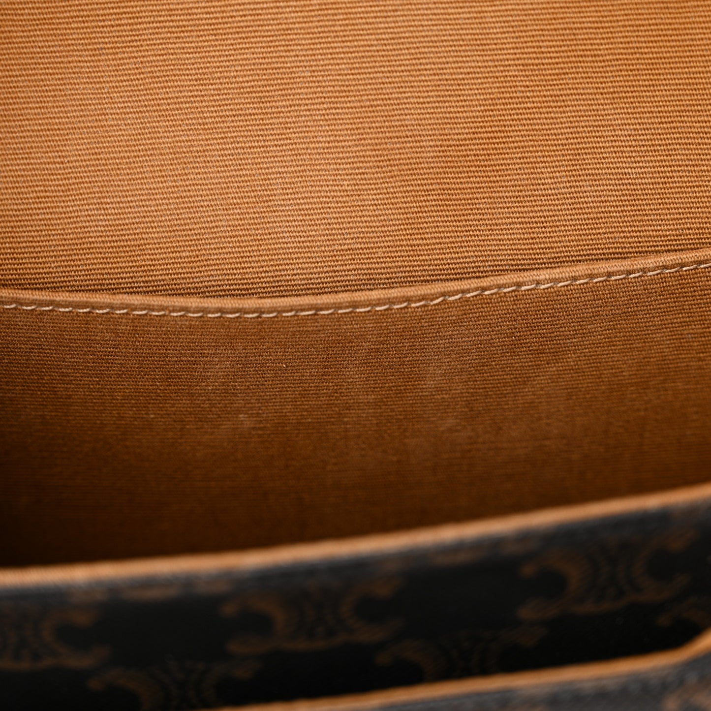 Triomphe Canvas Medium Folco Bag Tan