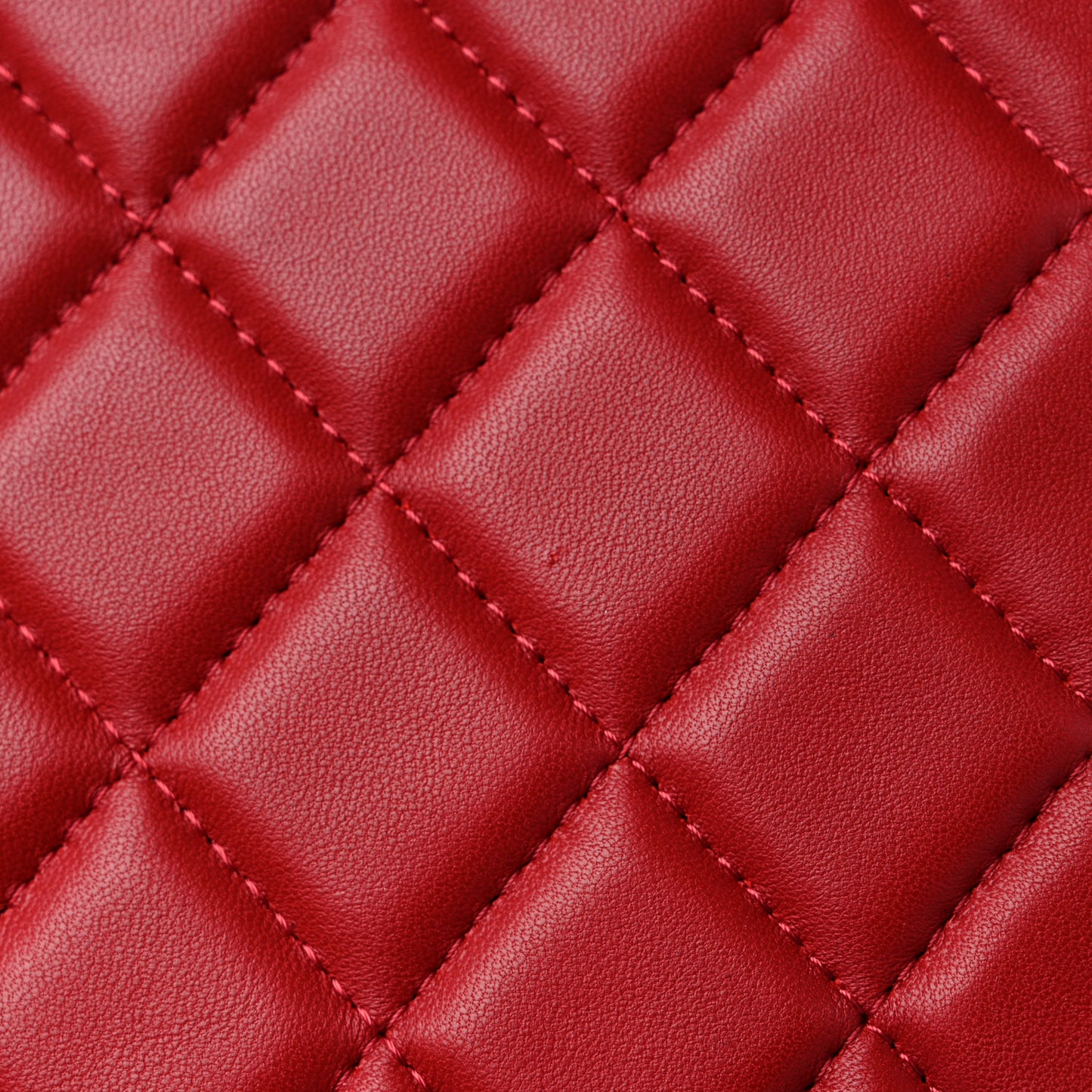 Lambskin Quilted Large Cosmetic Case Red