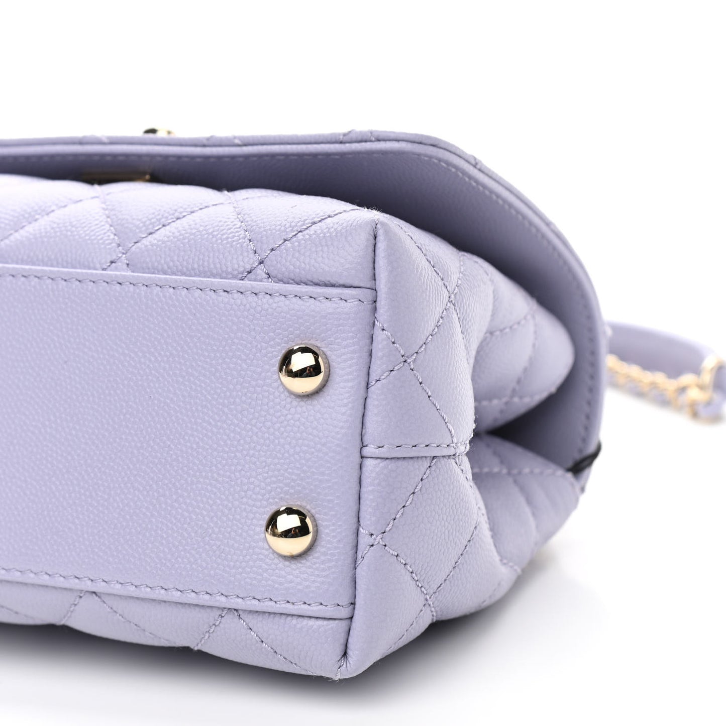 Caviar Quilted Extra Mini Coco Handle Flap Light Purple