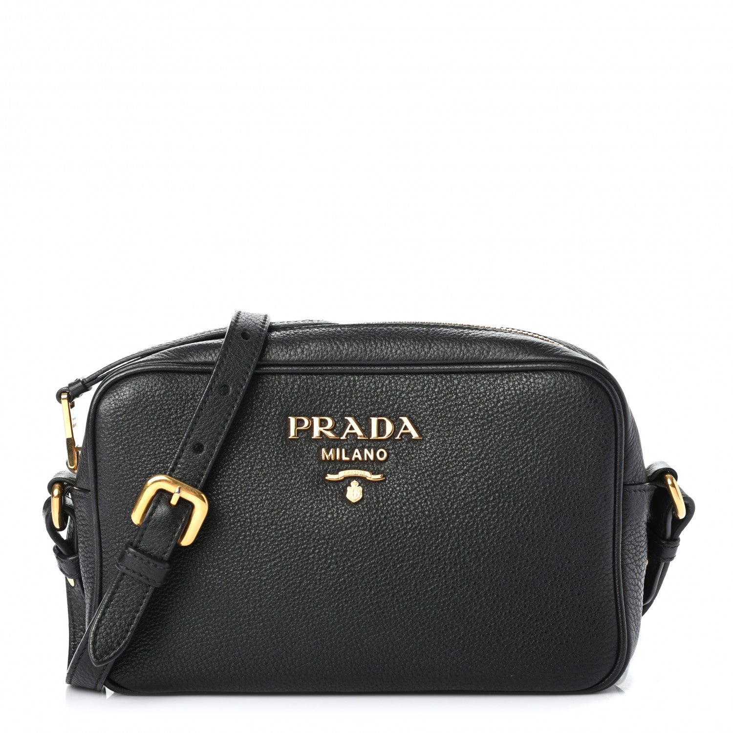 Prada Vitello Phenix Camera Bag Black 872720 – FASHIONPHILE