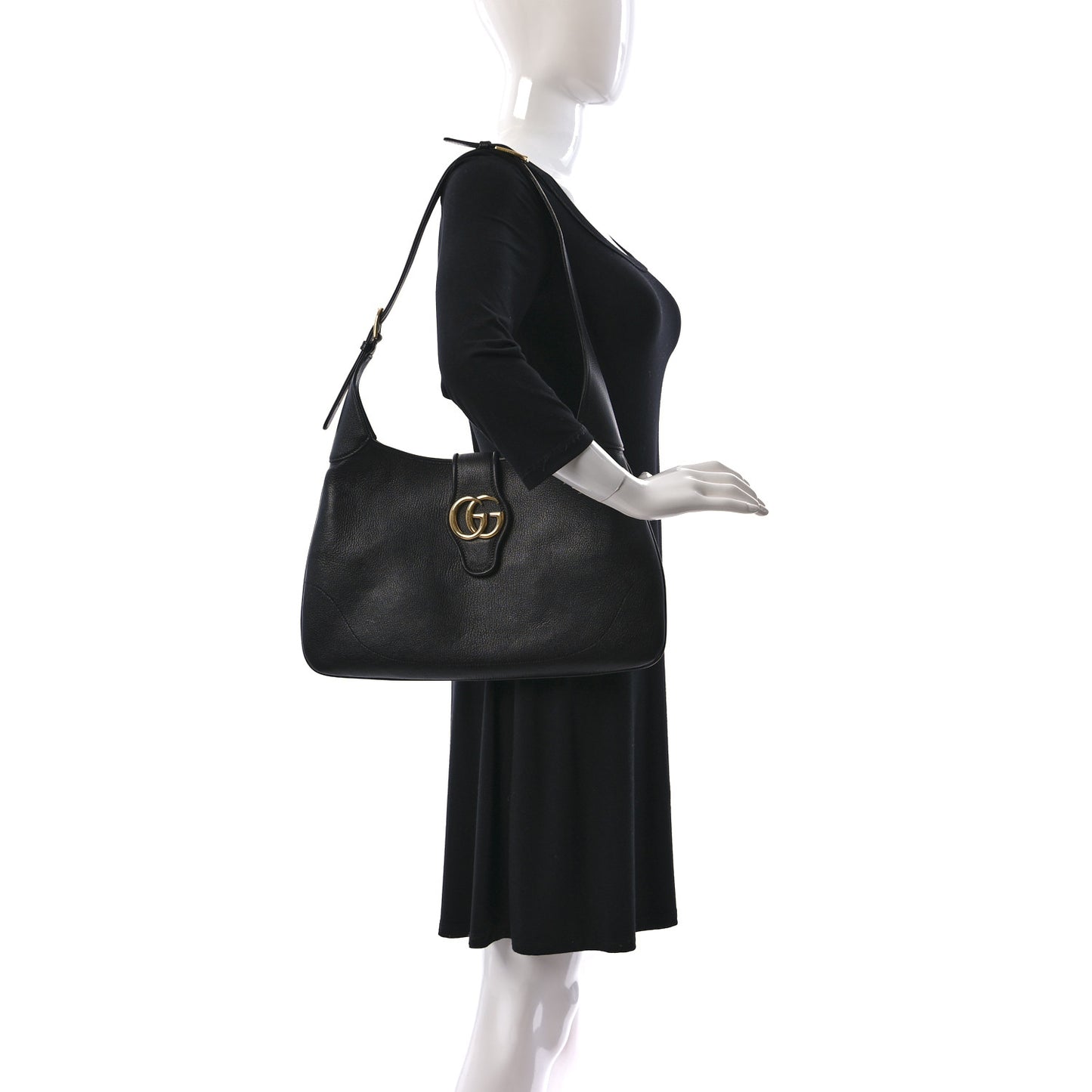 Goatskin Medium Aphrodite Shoulder Bag Black