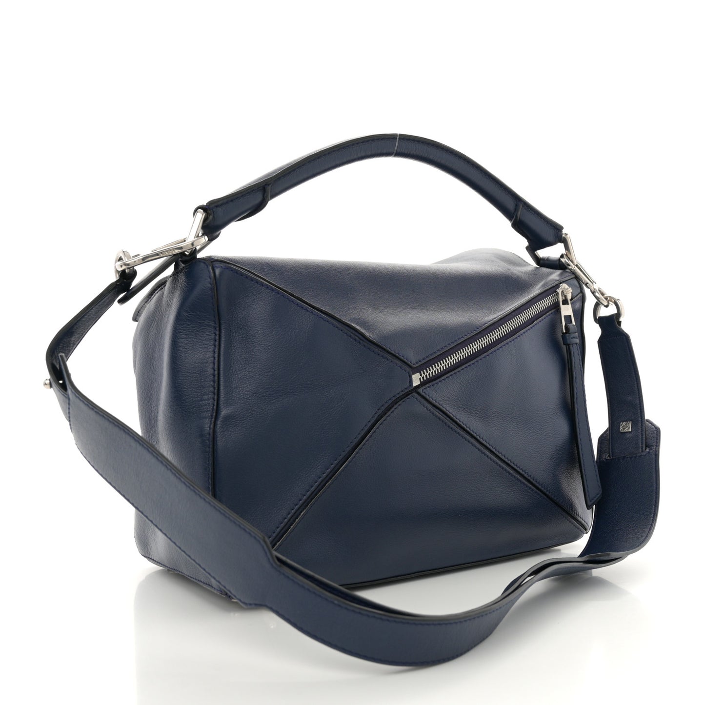 Calfskin Medium Puzzle Bag Marine