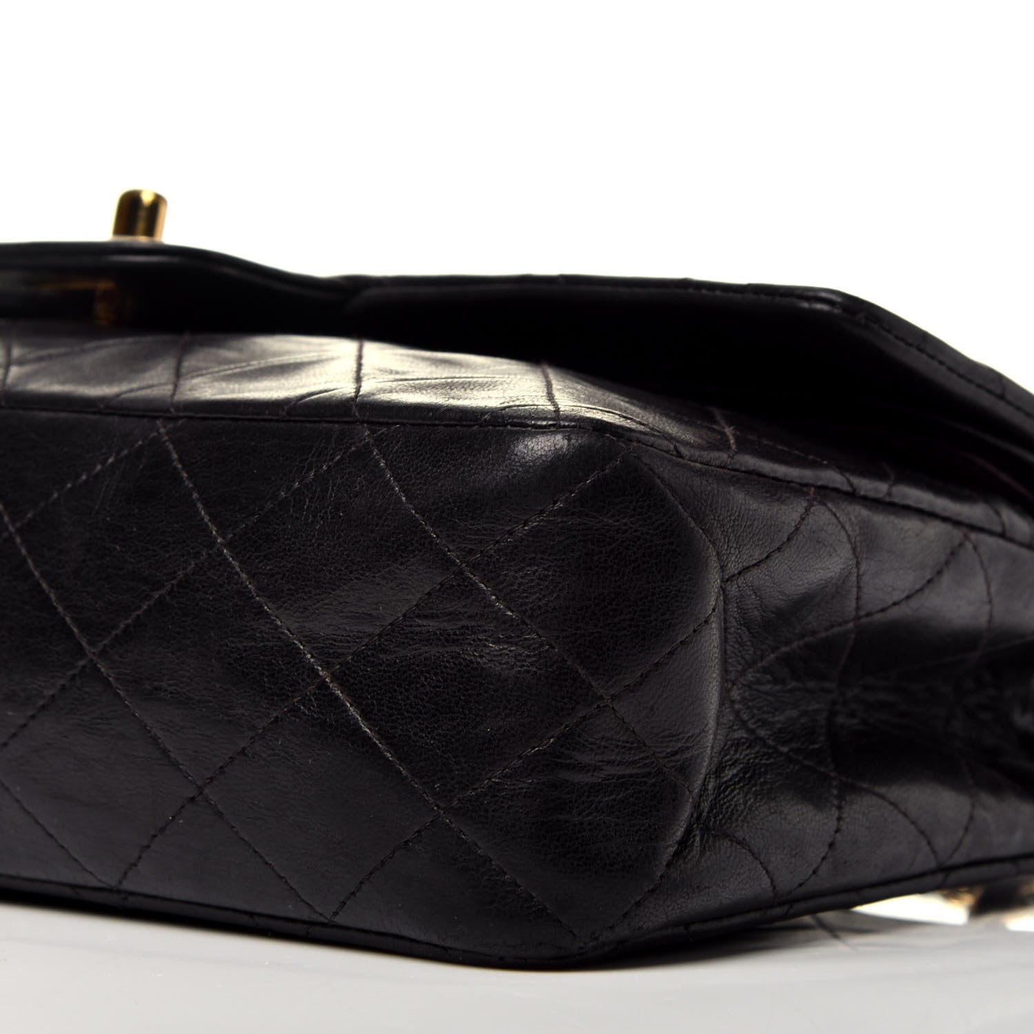 Chanel Lambskin Quilted Medium Double Flap Black 9 of 9