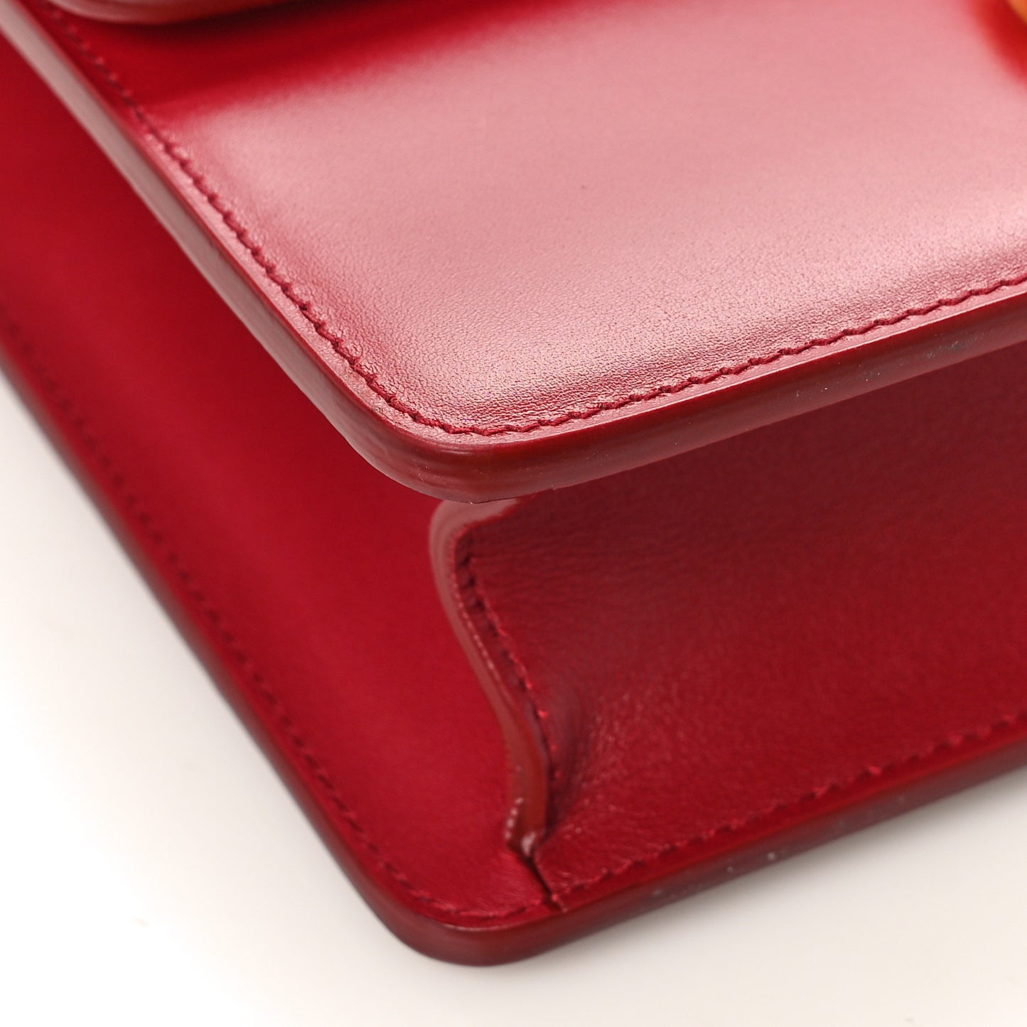 Smooth Calfskin 30 Montaigne Flap Bag Red