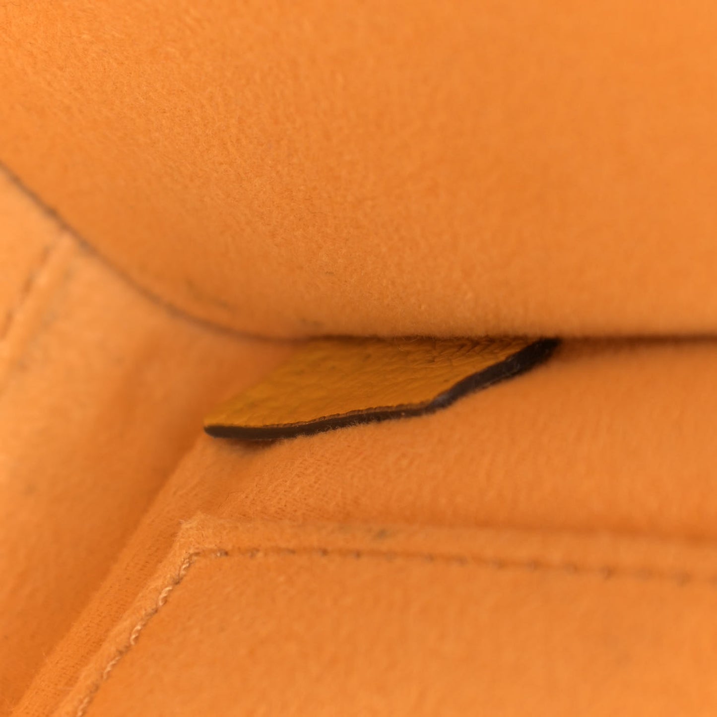 Drummed Calfskin Nano Luggage Ocre