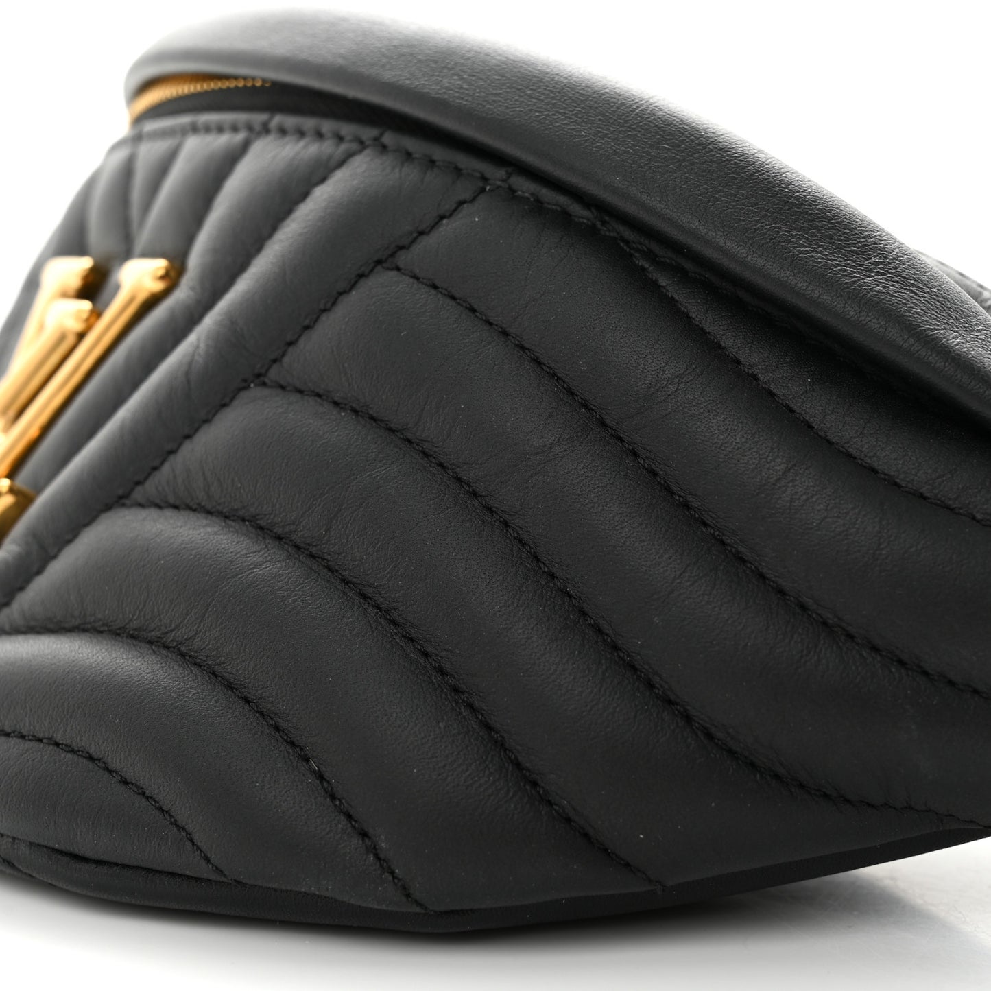 Calfskin Quilted New Wave Bumbag Black