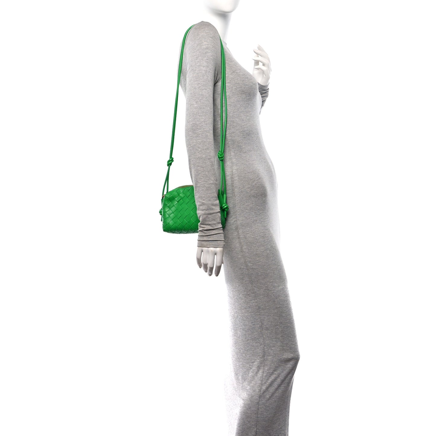 Nappa Intrecciato Mini Loop Camera Bag Parakeet