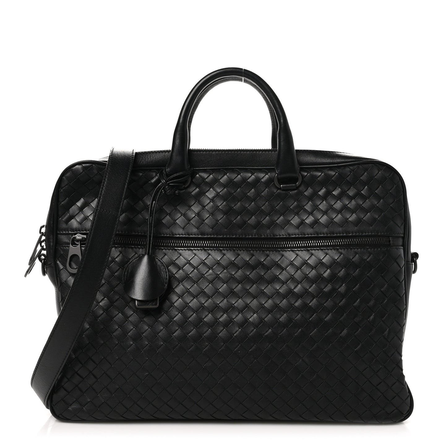 Nappa Intrecciato Briefcase Black
