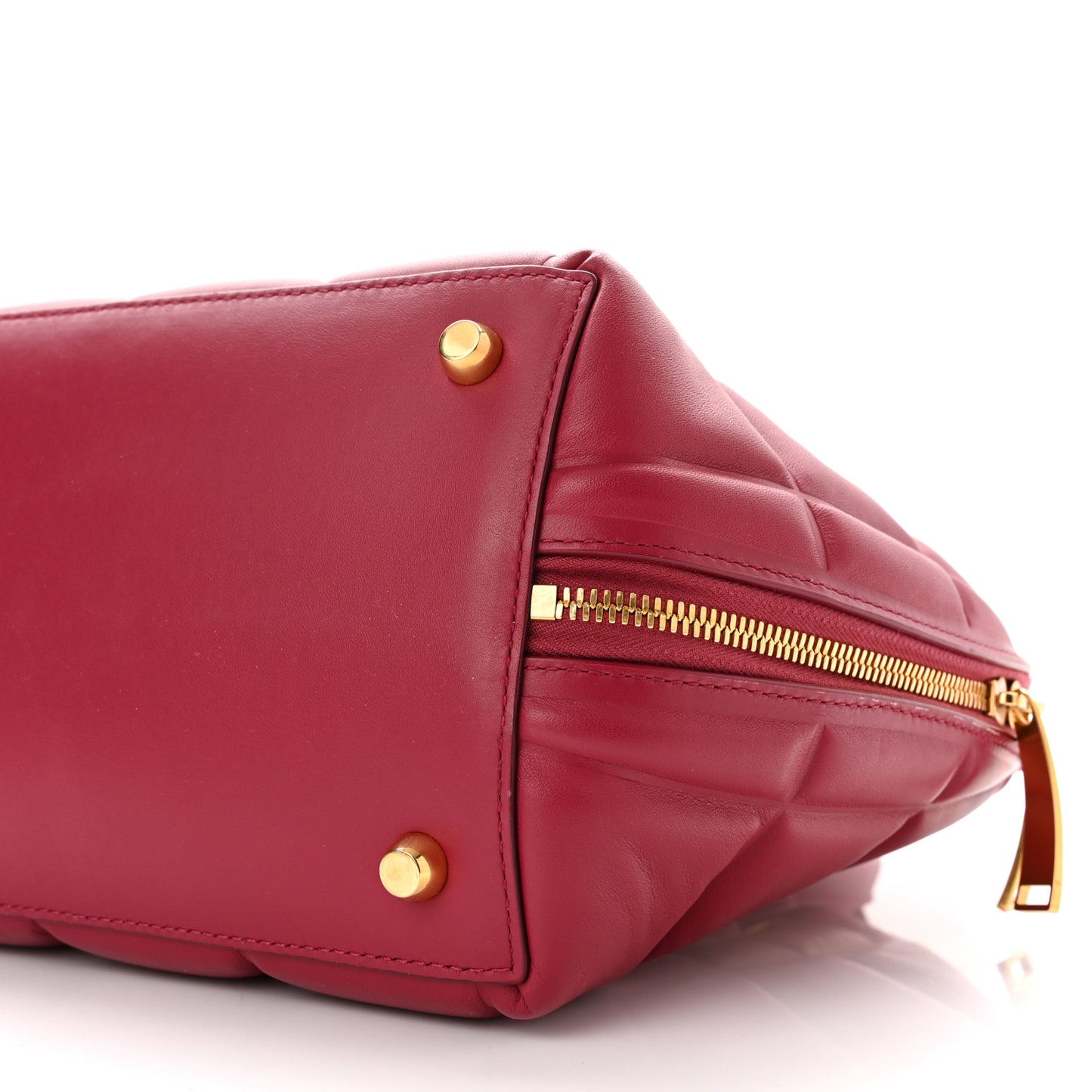 Butter Calfskin Padded Swoop Amaranto