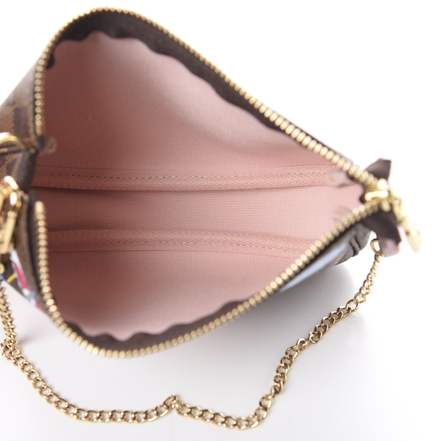 Damier Ebene 2020 Christmas Animation Big Wheel Mini Pochette Accessories Rose Ballerine