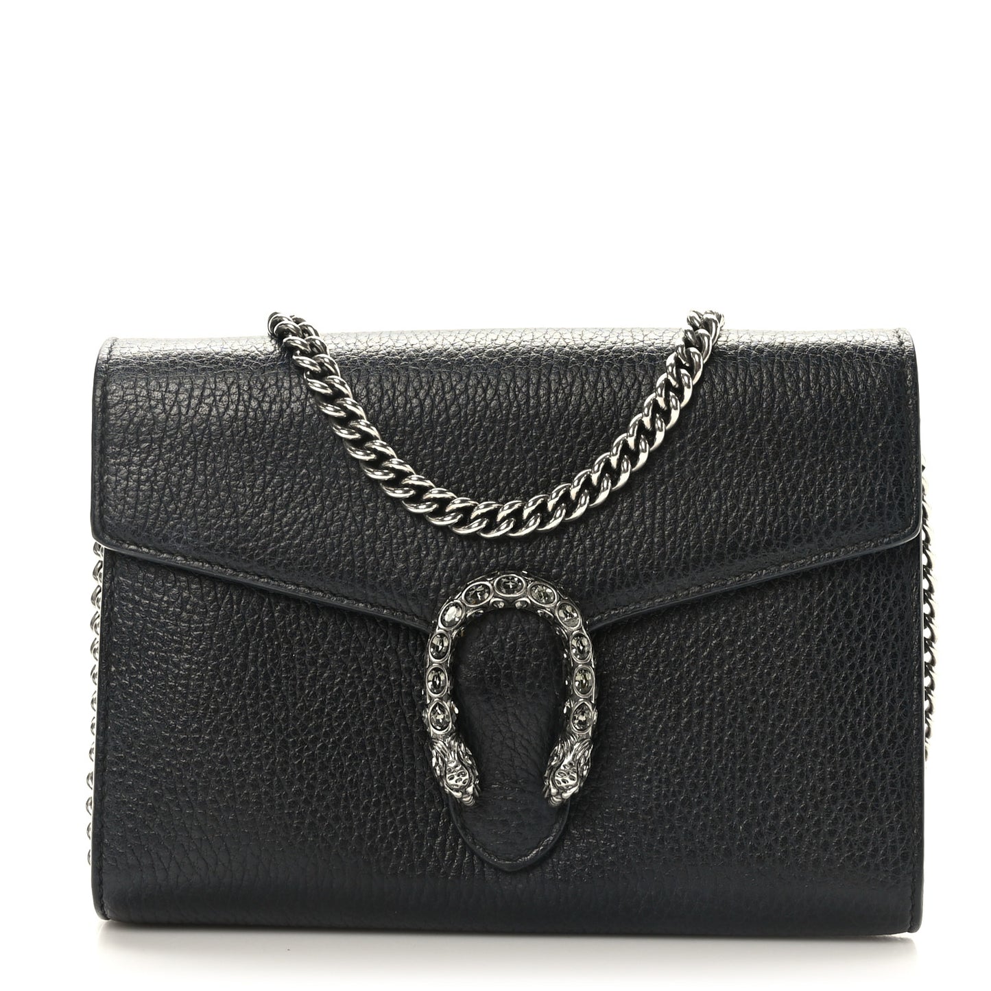 Calfskin Mini Dionysus Chain Wallet Black
