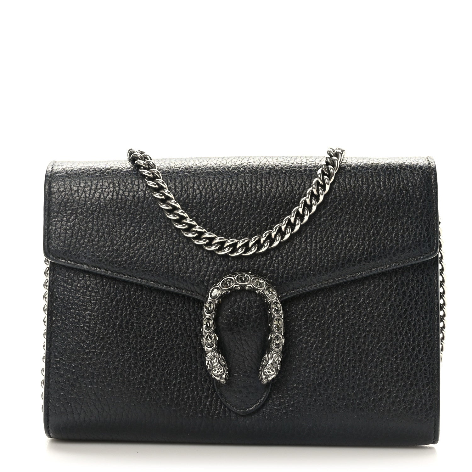 Gucci Calfskin Mini Dionysus Chain Wallet Black 1 of 10