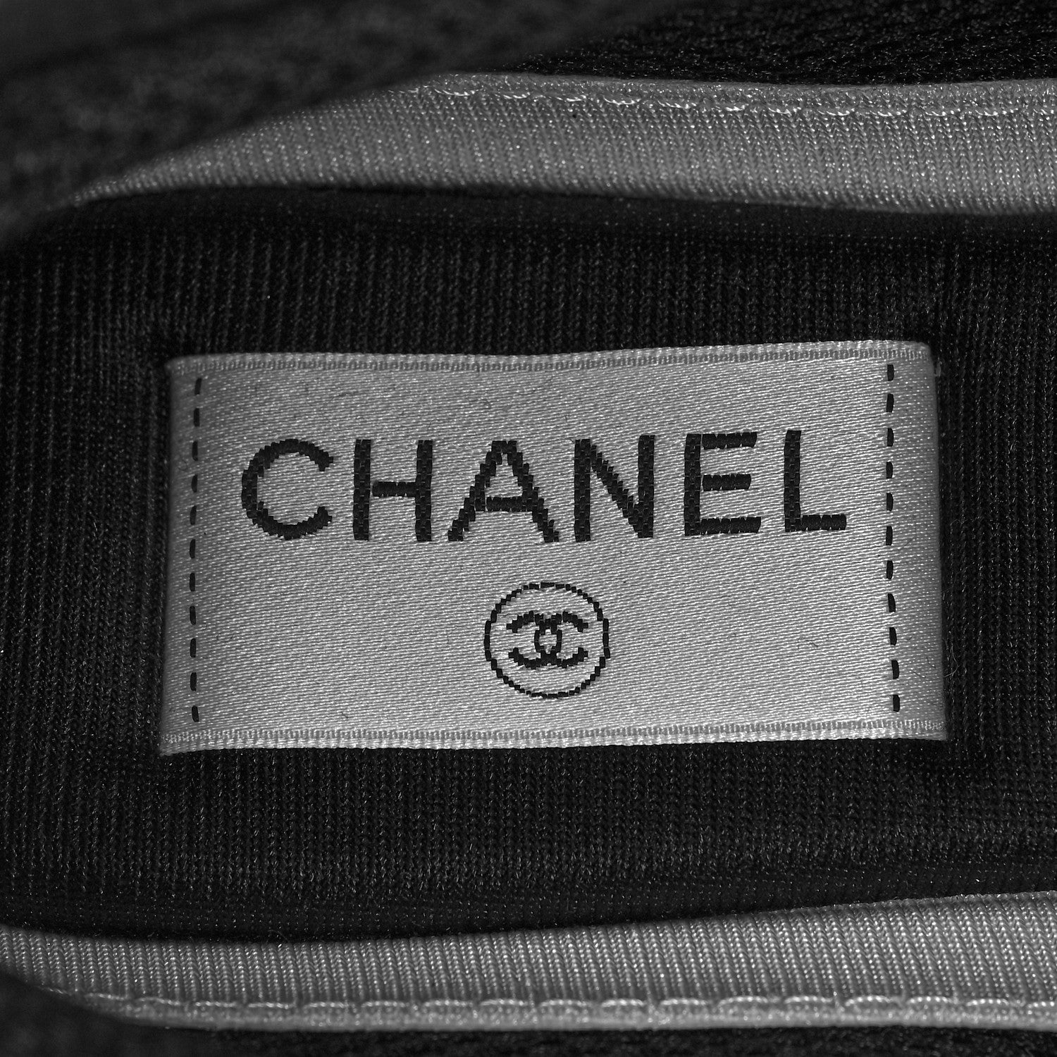 Chanel Calfskin Mesh Lycra Suede Womens Logo Sneakers 39.5 Black 7 of 7