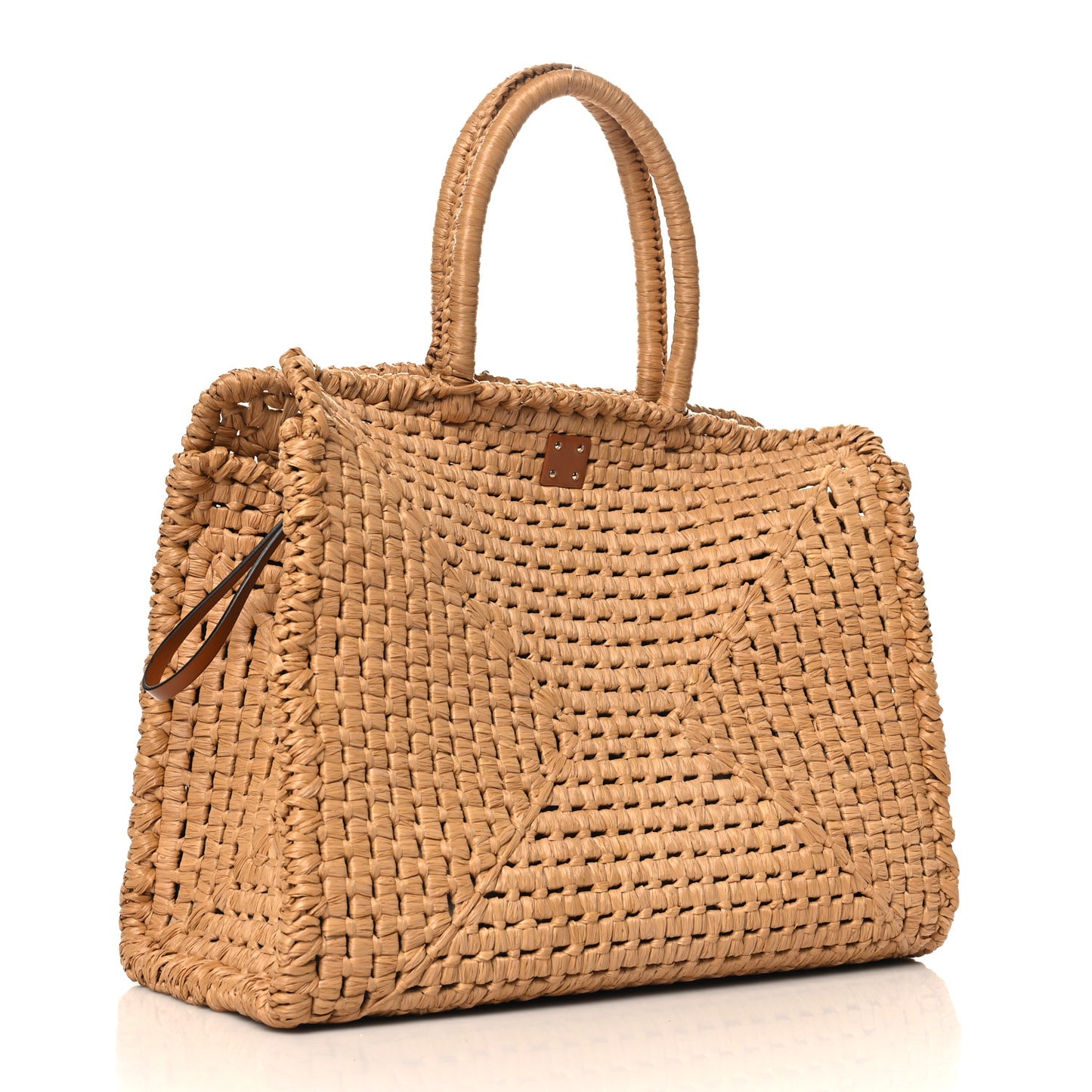 Raffia Large The Studio Box Bag Natural