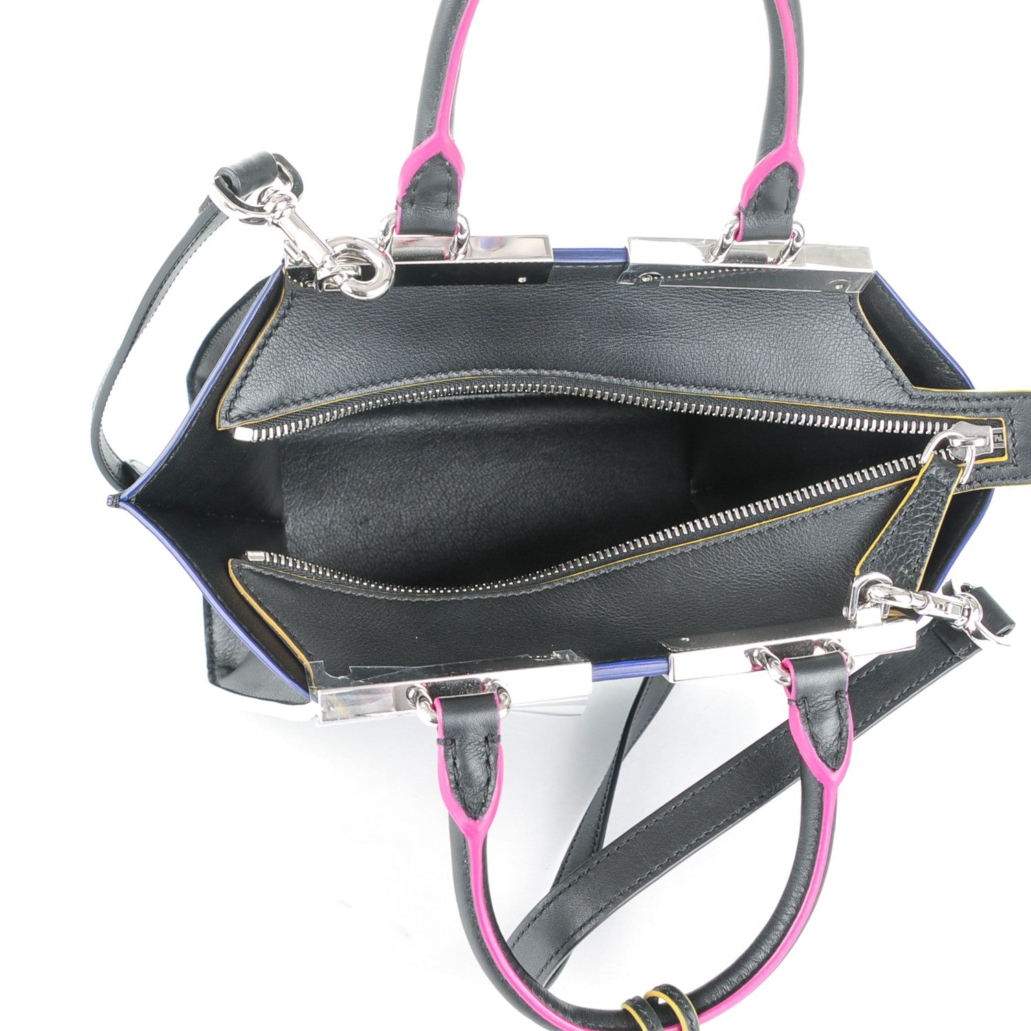 Fendi Vitello Dolce Mini 3Jours Tote Black 5 of 7