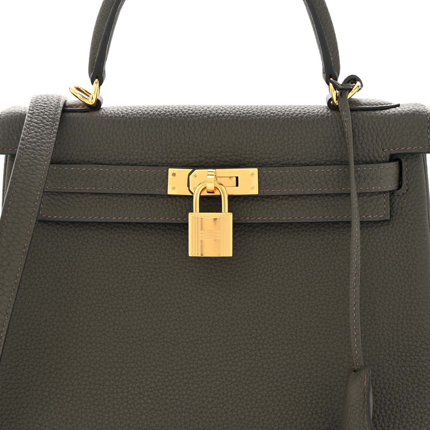 Hermes Togo Kelly Retourne 25 Vert De Gris 8 of 12