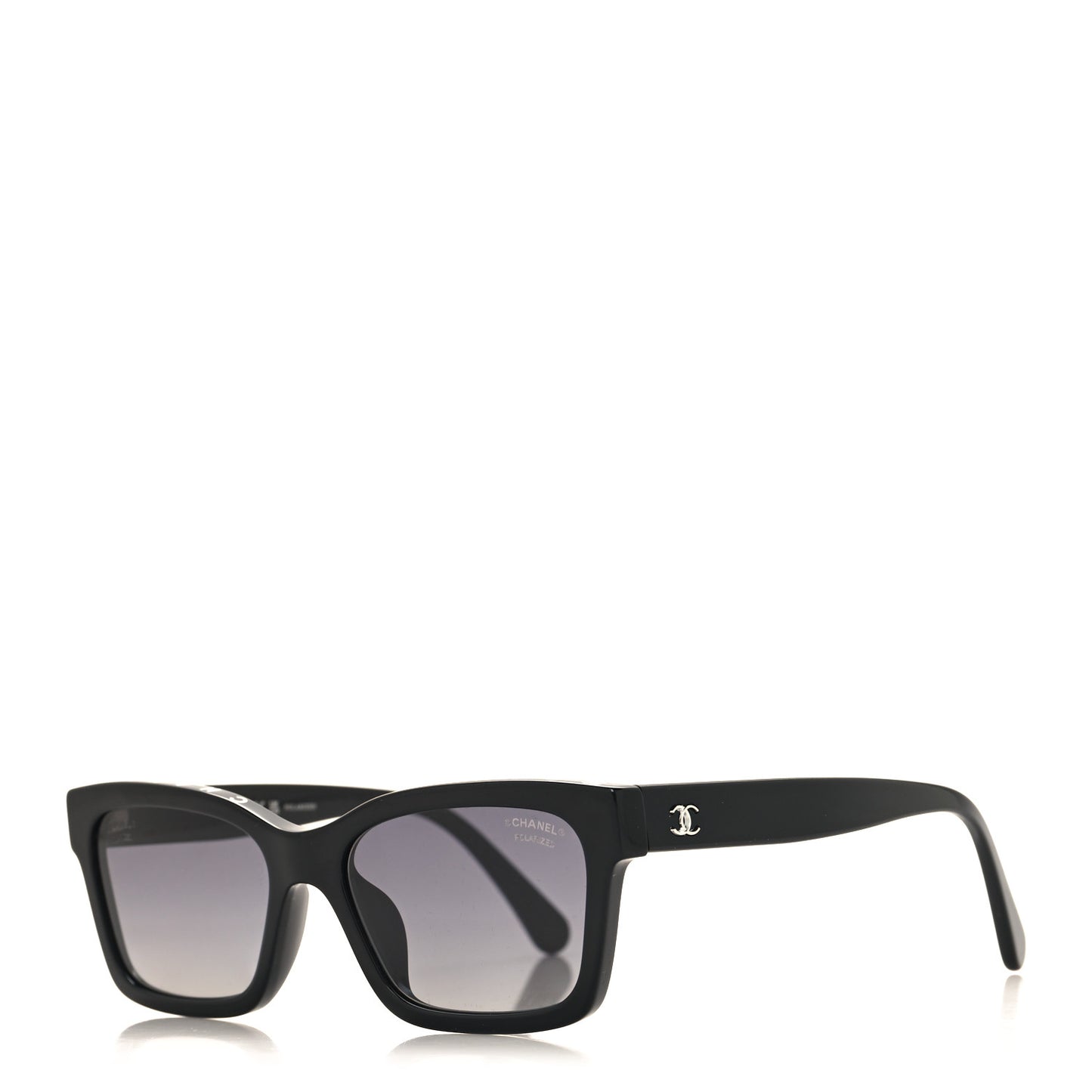 Acetate Polarized Square Sunglasses 5417-A Black