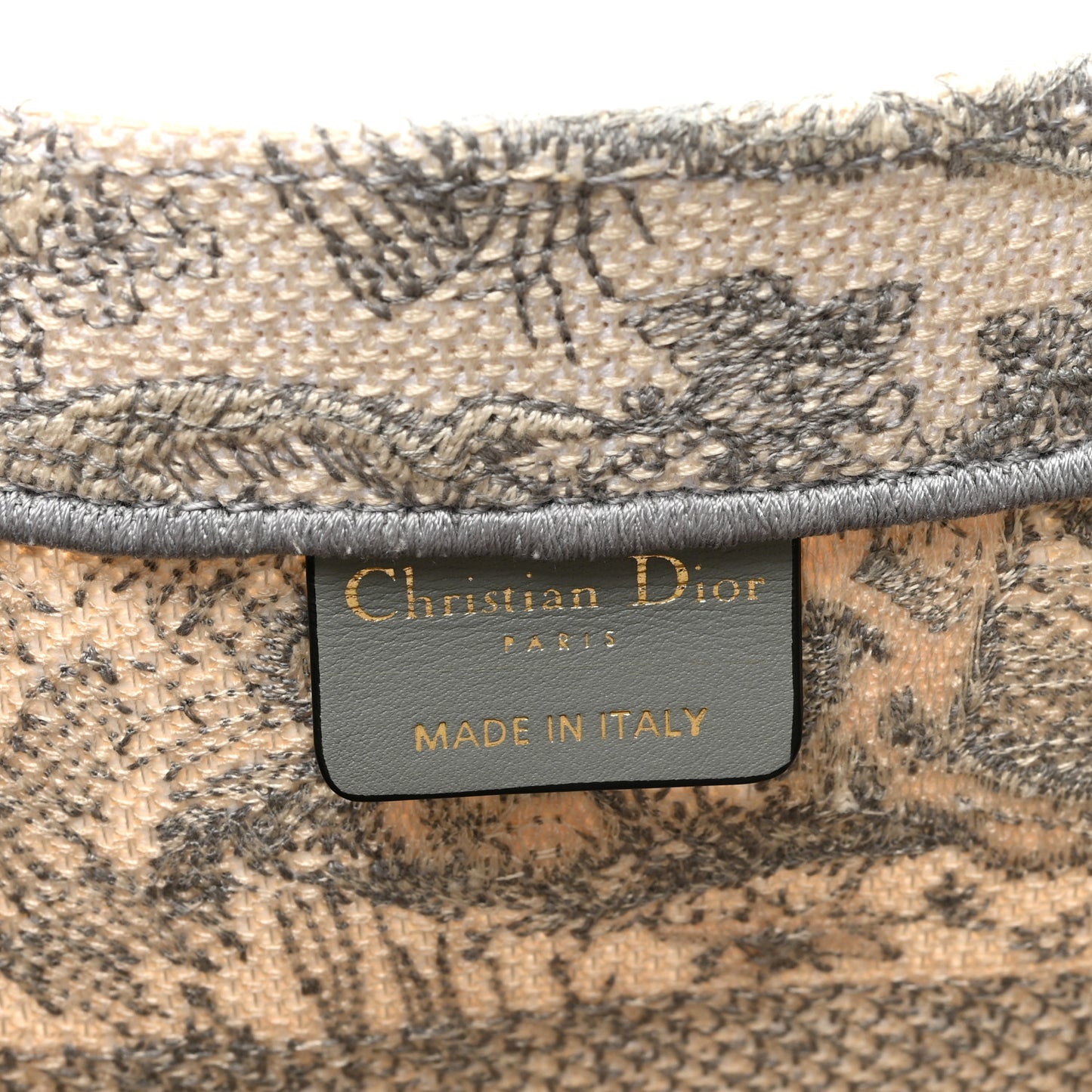 Canvas Embroidered Medium Dioriviera Toile De Jouy Book Tote Gray