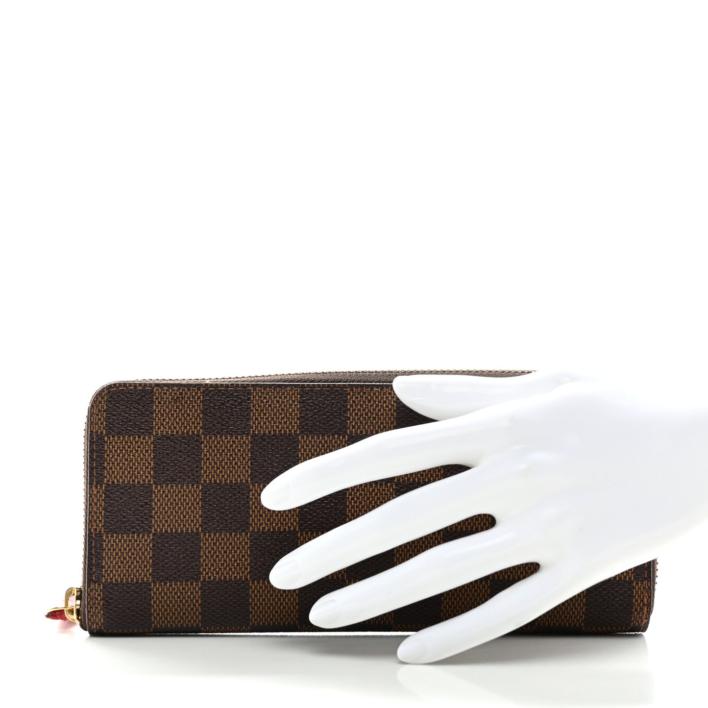 Damier Ebene Clemence Wallet Cherry