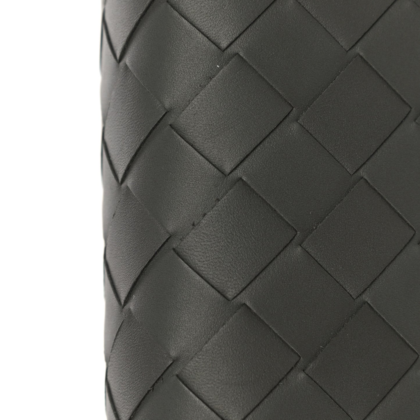 Nappa Maxi Intreccio Wristlet Pouch Graphite
