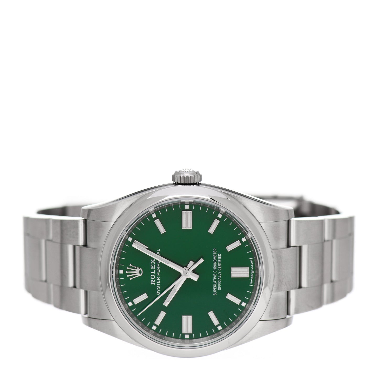 Stainless Steel 36mm Oyster Perpetual Watch Green 126000