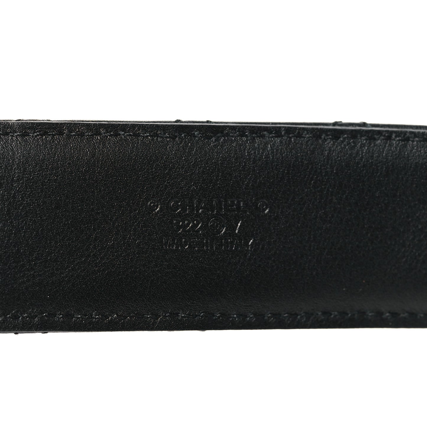 Calfskin Quilted CC Chain Belt 75 30 Black
