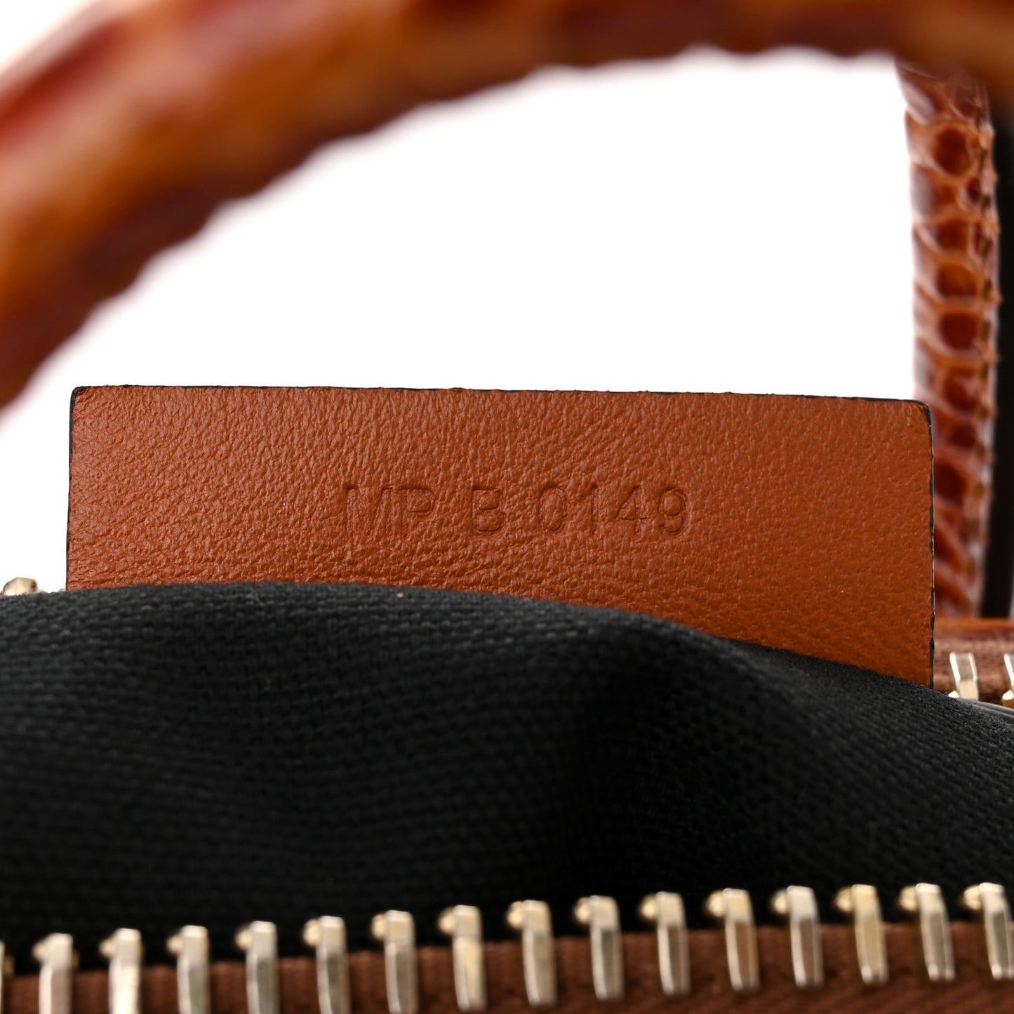 Calfskin Crocodile Embossed Mini Antigona Cognac