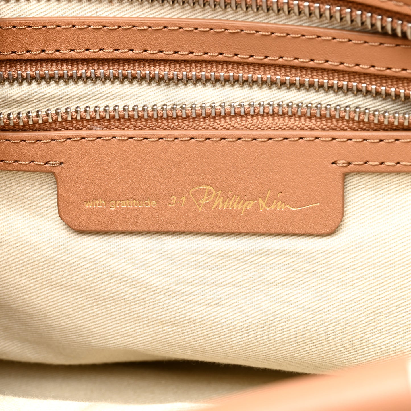 Calfskin Odita Lattice Pouch Camel White