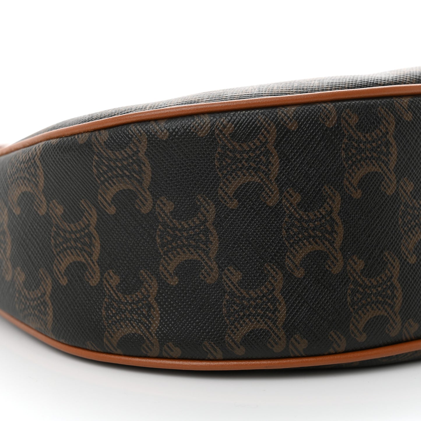 Triomphe Canvas Calfskin Ava Shoulder Bag Tan