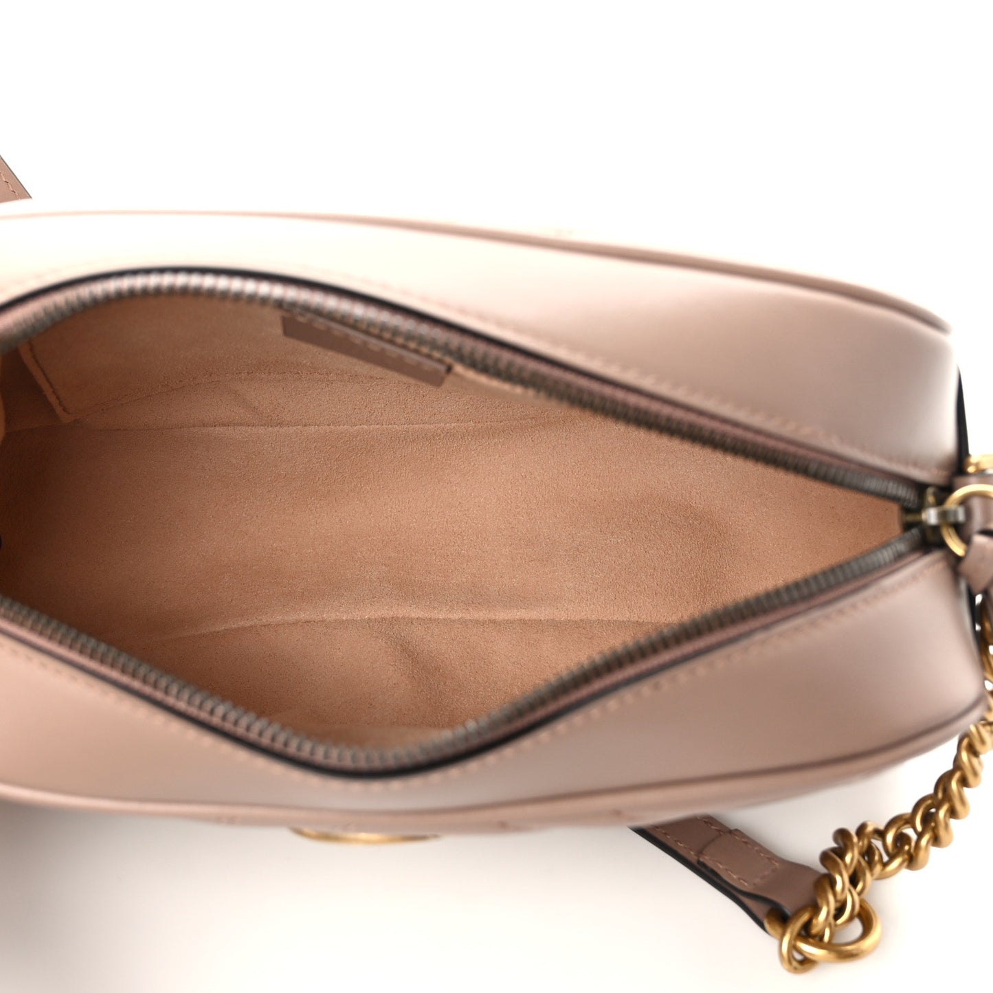 Calfskin Matelasse Small GG Marmont Chain Shoulder Bag Porcelain Rose